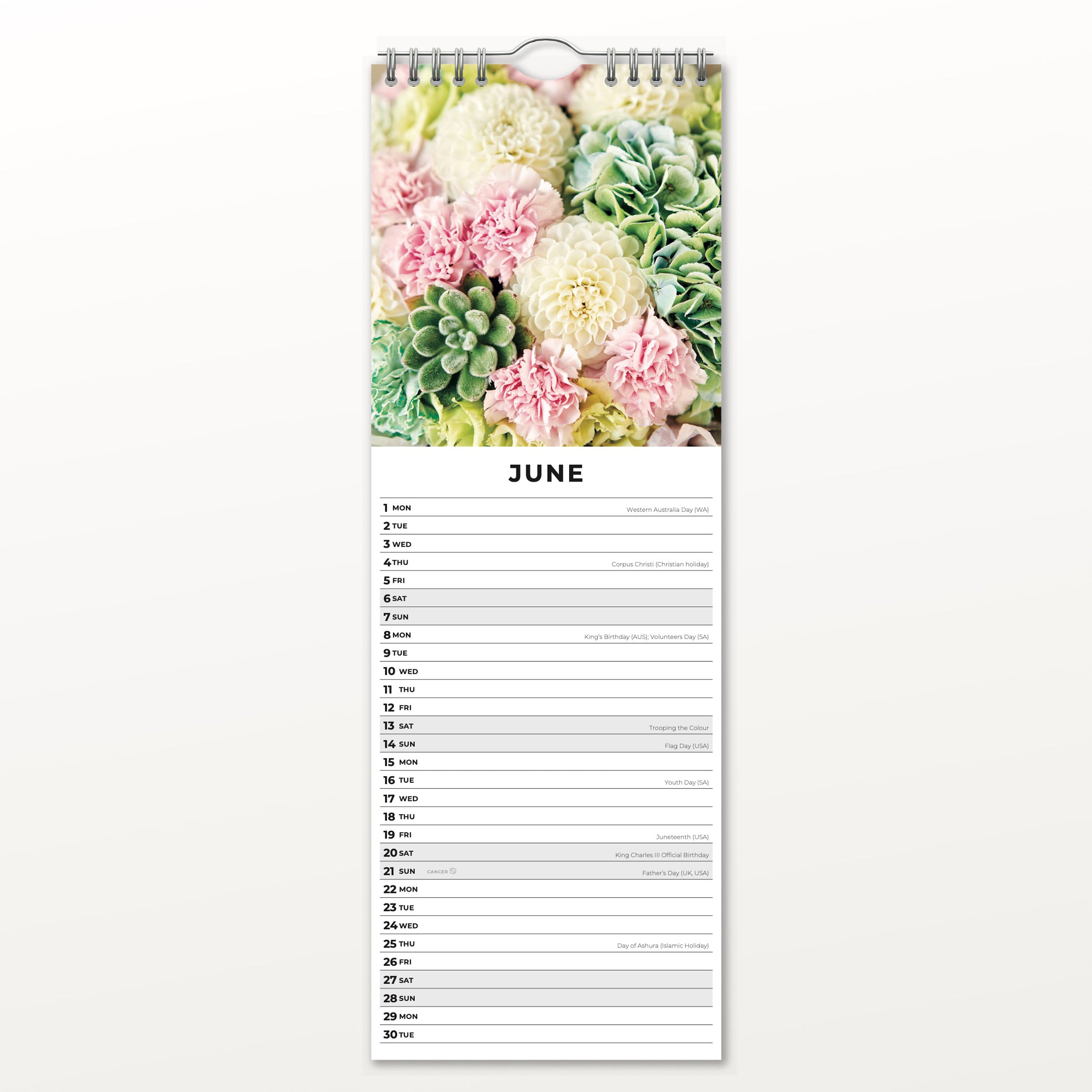 2026 Floral Collection - Slim Wall Calendar