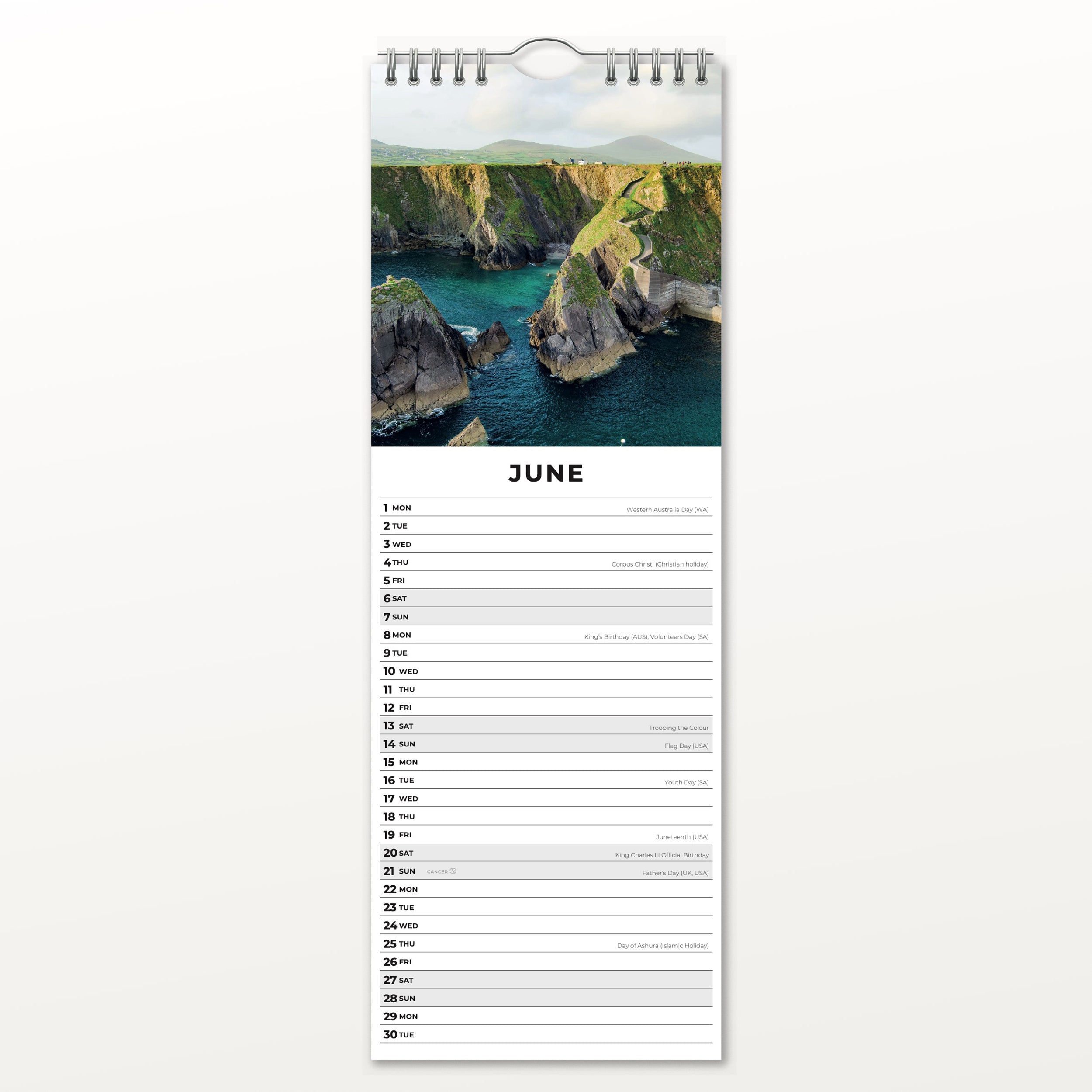 2026 Coaslines of Ireland - Slim Wall Calendar