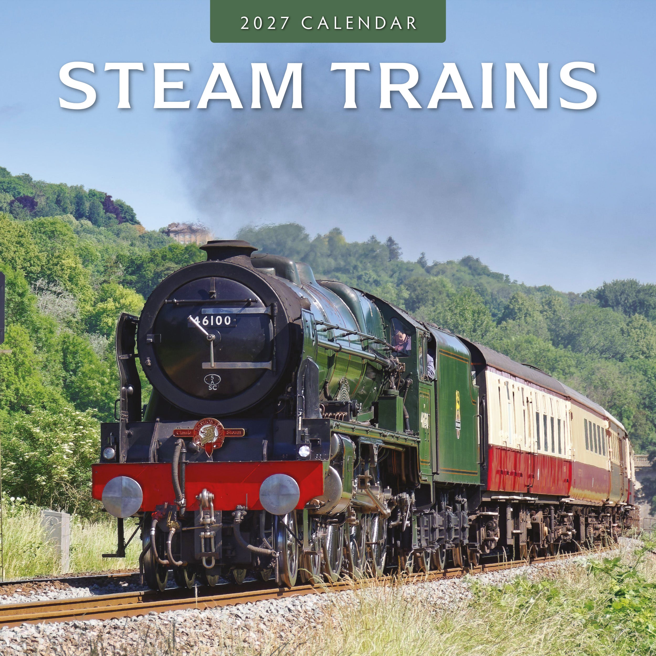 2027 Steam Trains - Square Wall Calendar