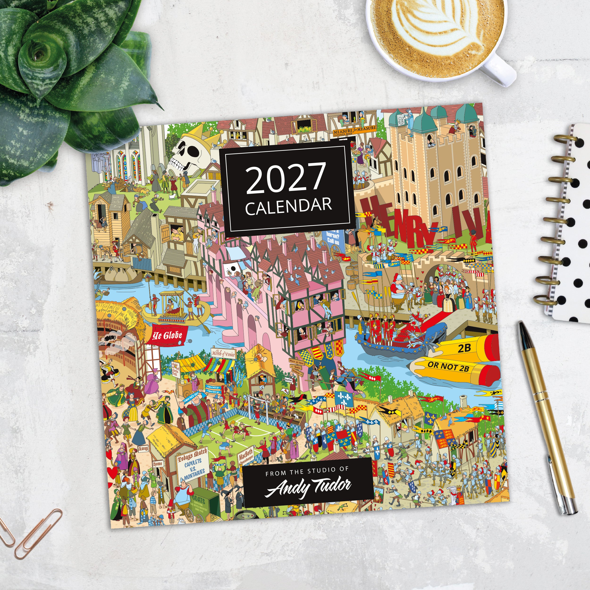 2027 Andy Tudor Puzzle Artwork - Square Wall Calendar