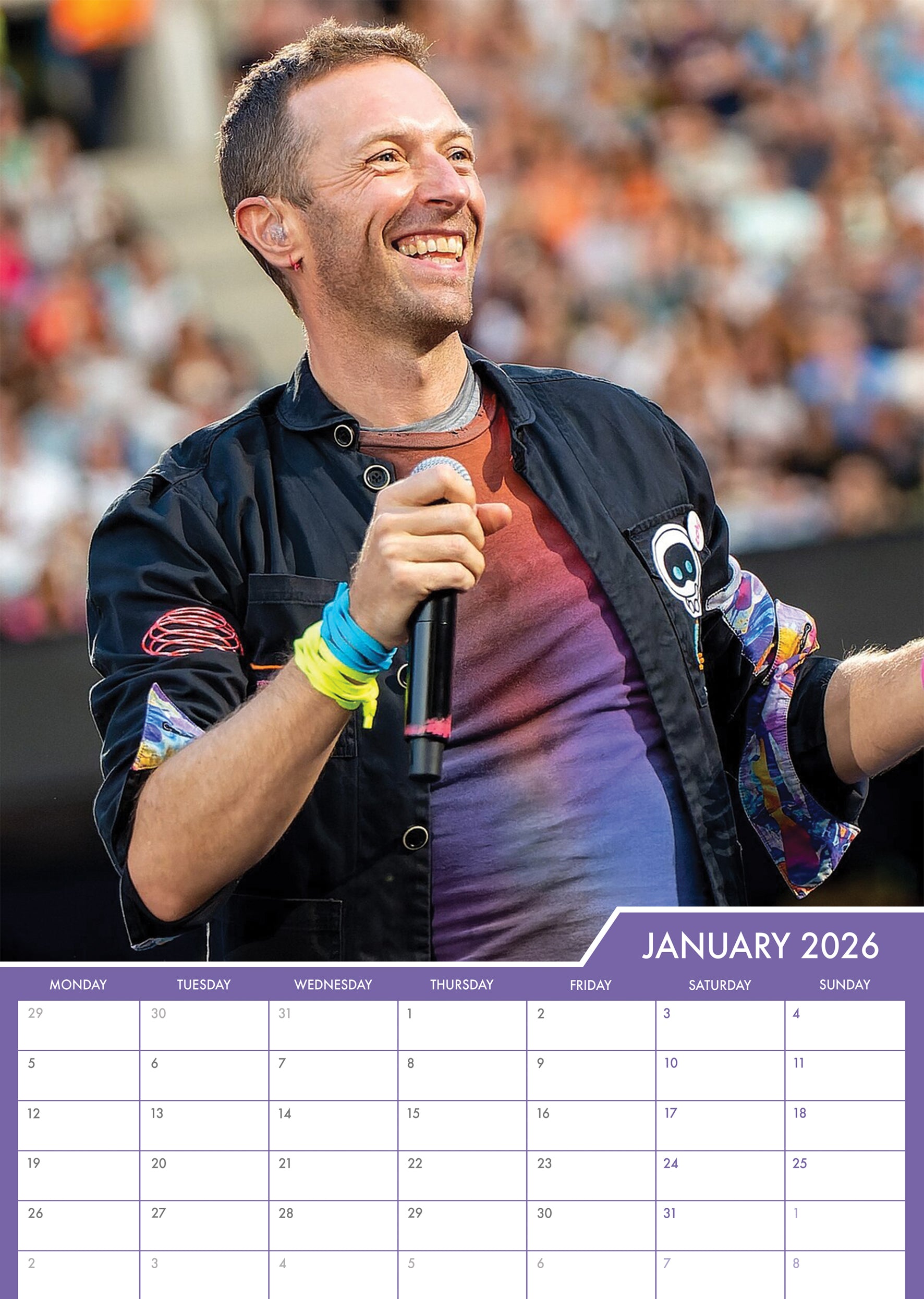 2026 Coldplay - A3 Wall Calendar