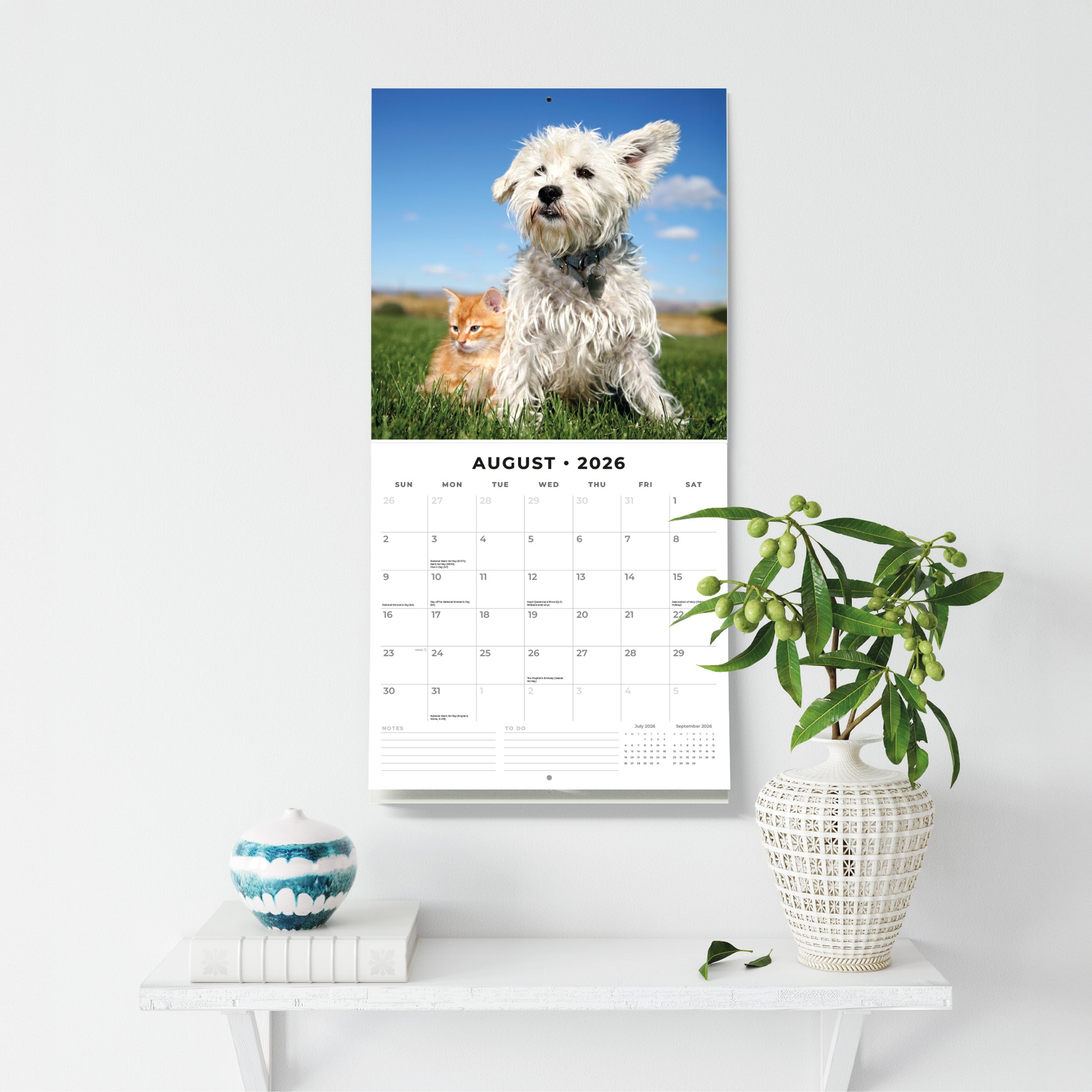2026 Cats & Dogs - Square Wall Calendar
