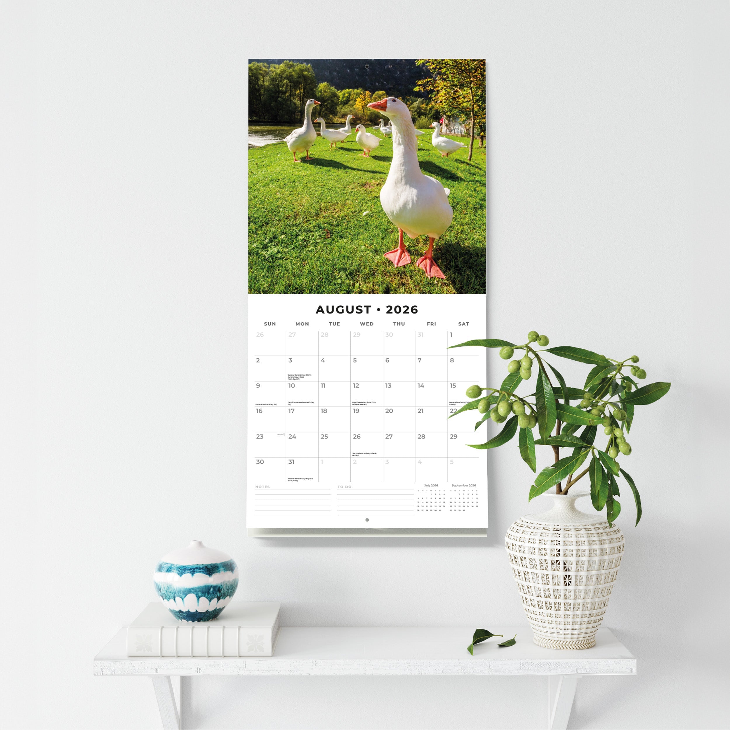 2026 On The Farm - Square Wall Calendar