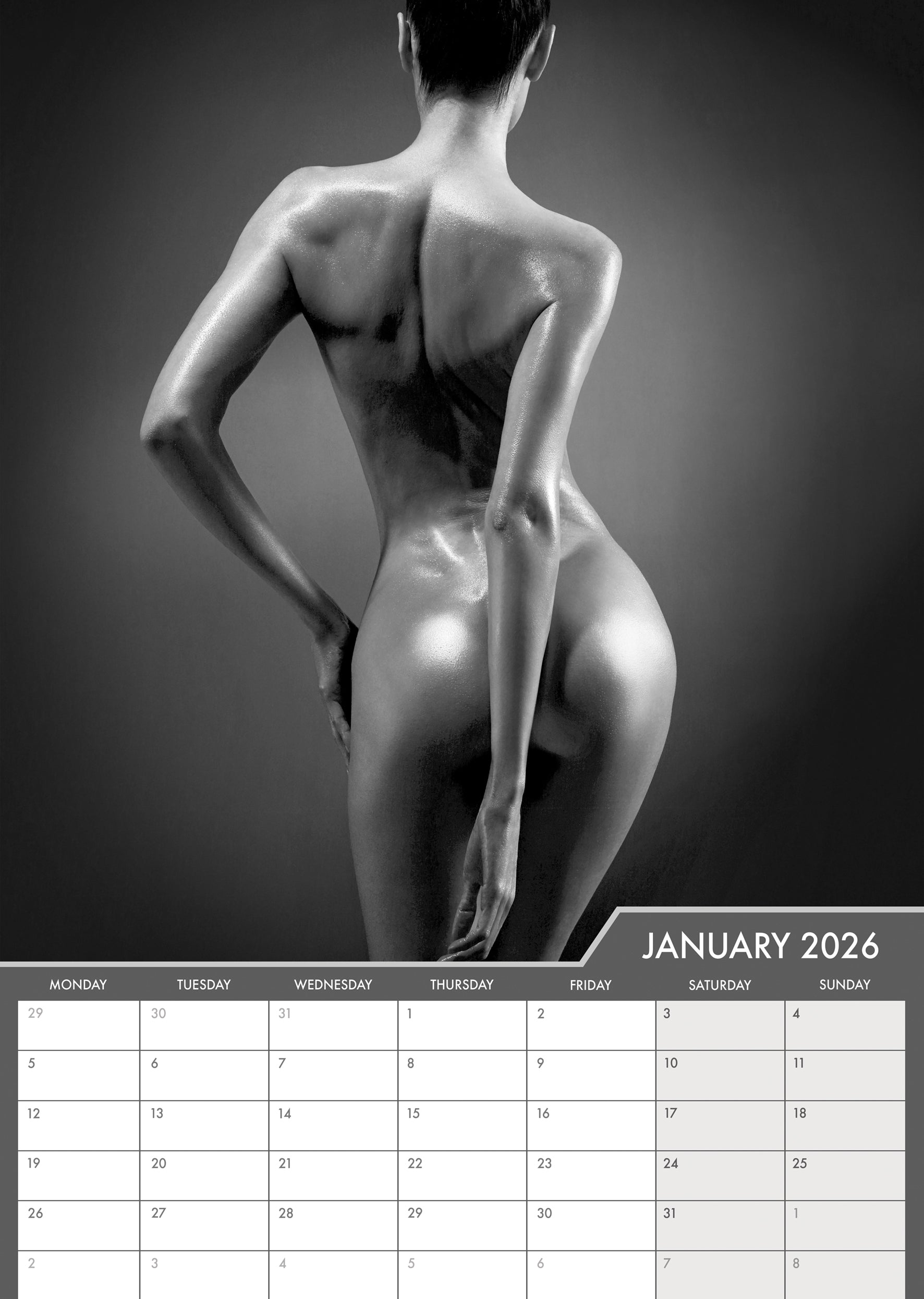 2026 Nude Art - A3 Wall Calendar