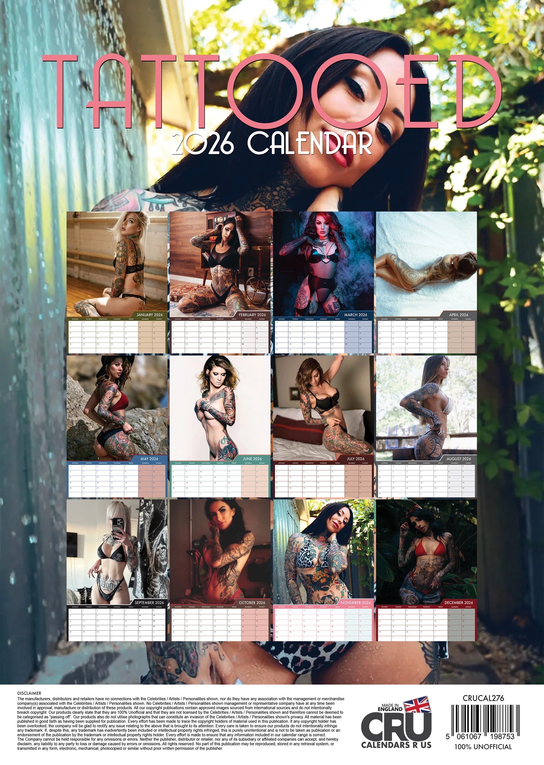 2026 Tats - A3 Wall Calendar