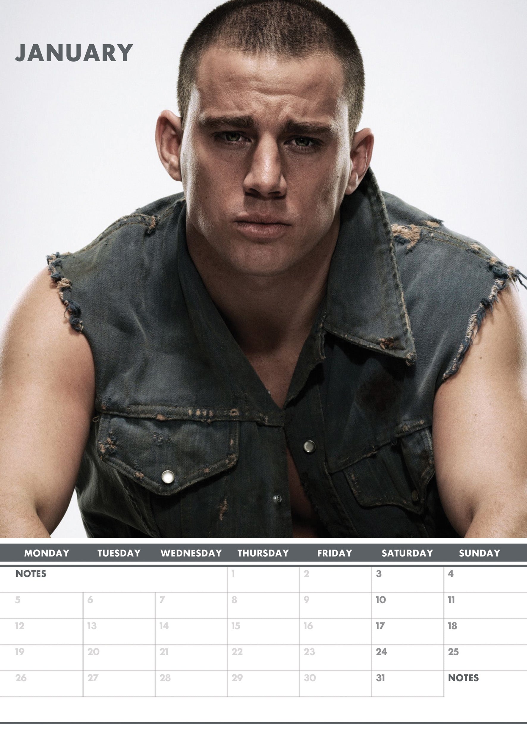 2026 Channing Tatum - A3 Wall Calendar