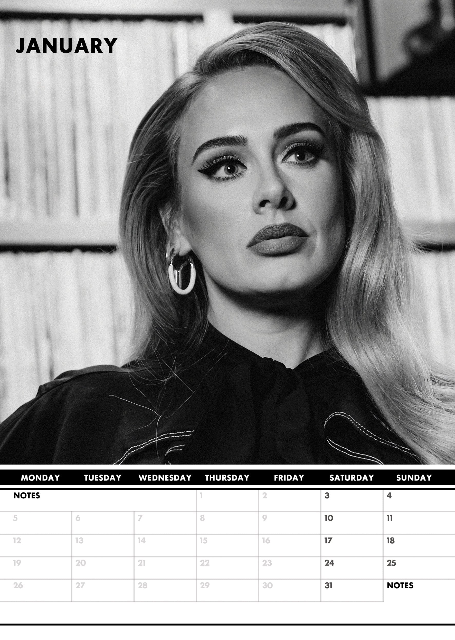 2026 Adele - A3 Wall Calendar