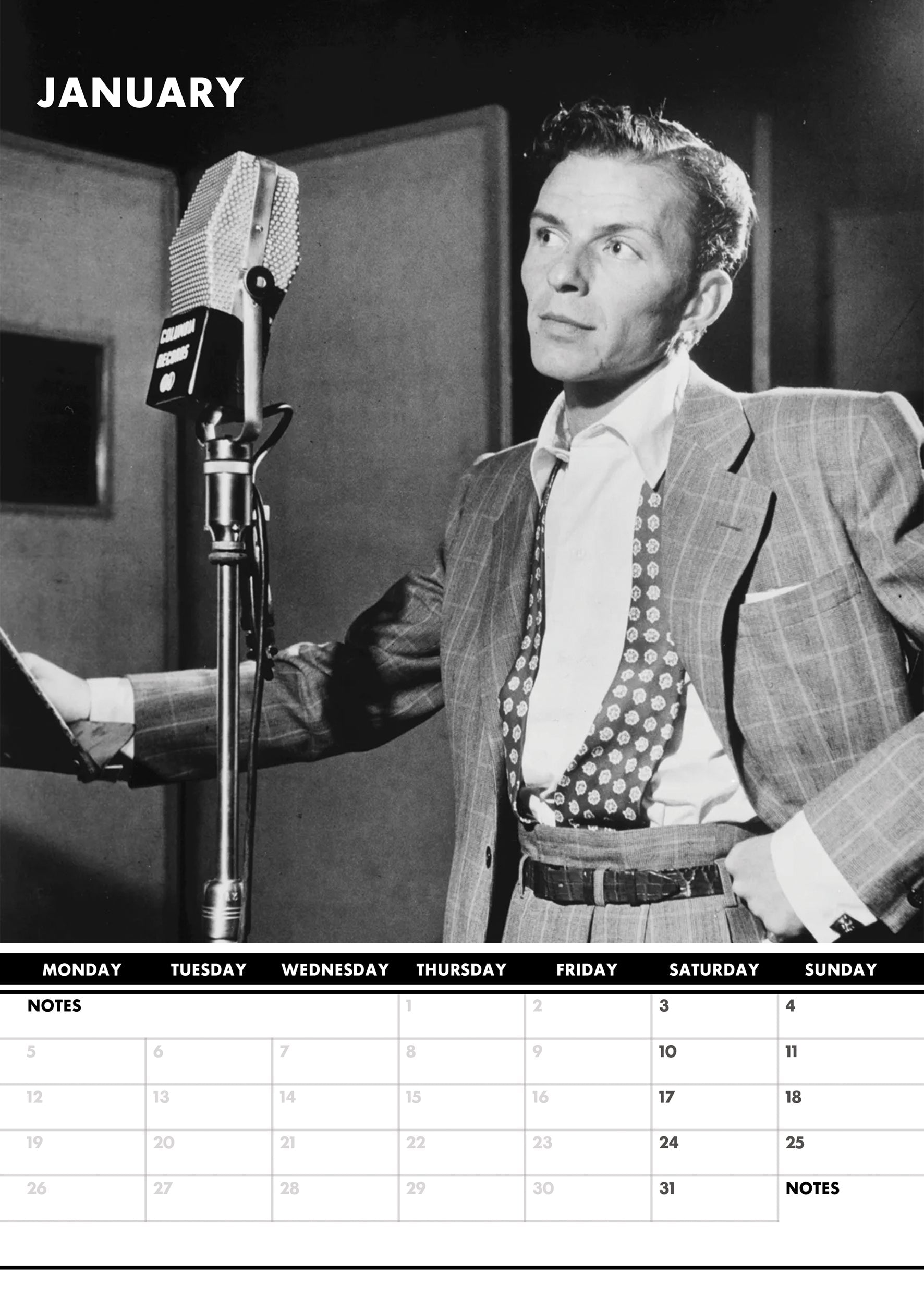 2026 Frank Sinatra - A3 Wall Calendar