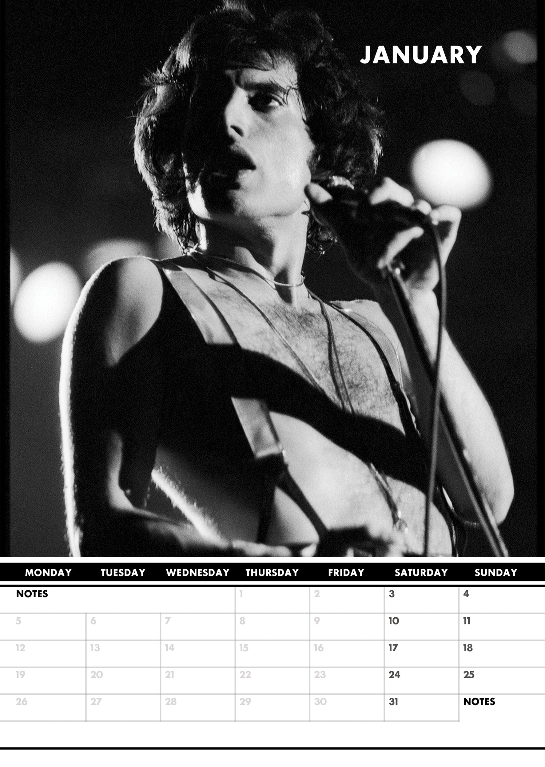 2026 Freddie Mercury - A3 Wall Calendar