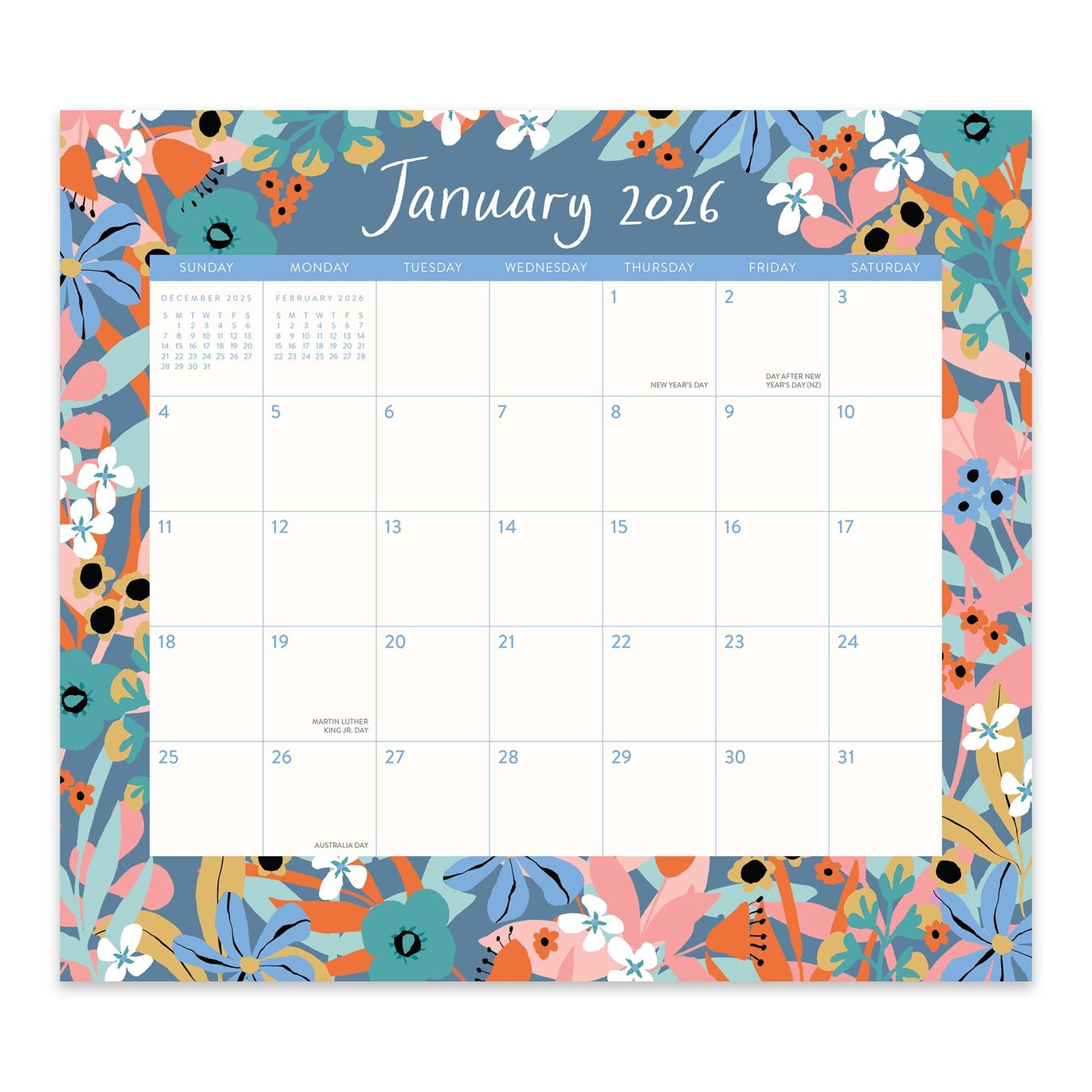 2026 Secret Garden - 17-Month Monthly Magnetic Pad Calendar