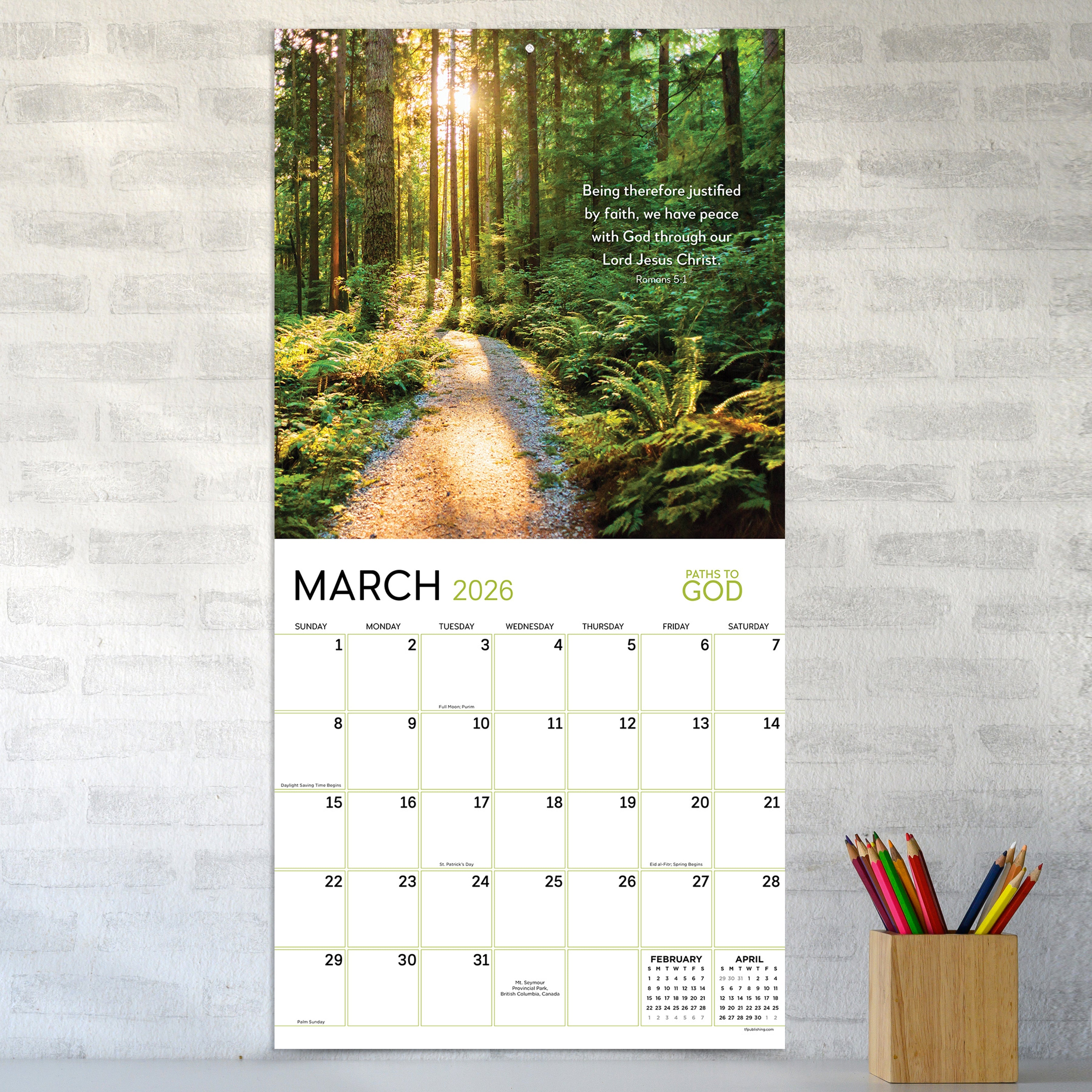 2026 Paths to God - Square Wall Calendar