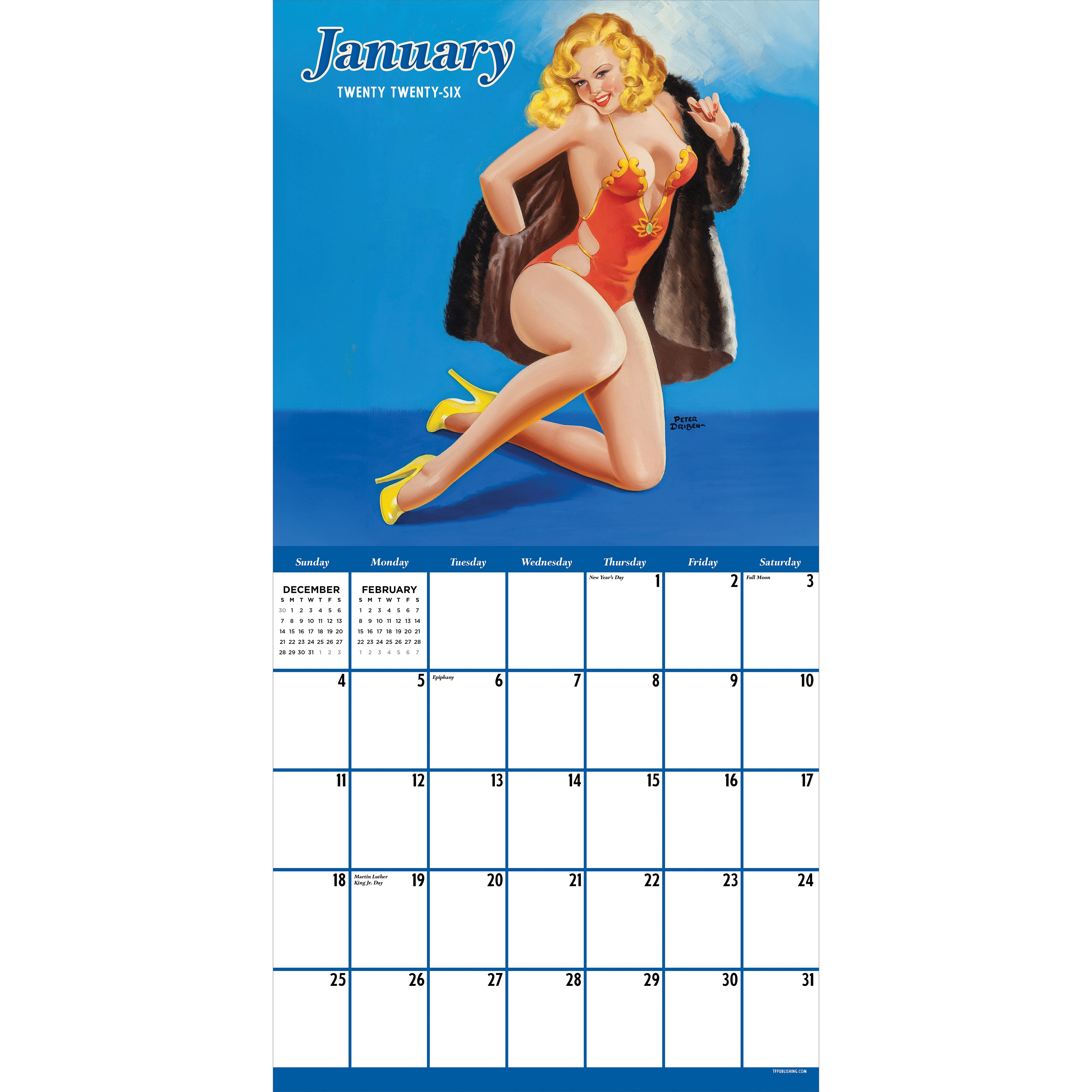 2026 PinUps - Square Wall Calendar