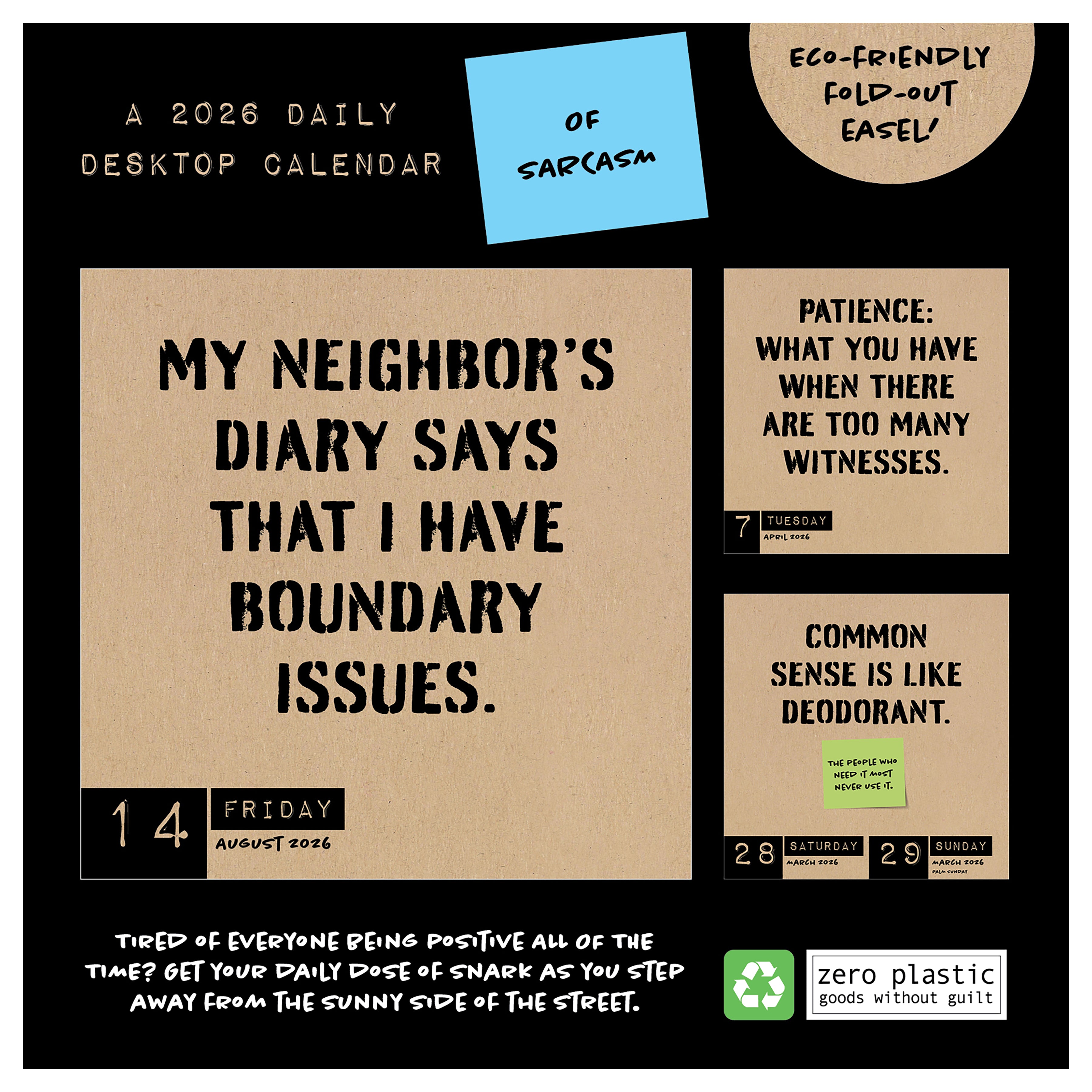 2026 Anti Affirmations/Daily Sarcasm - Daily Boxed Page-A-Day Calendar