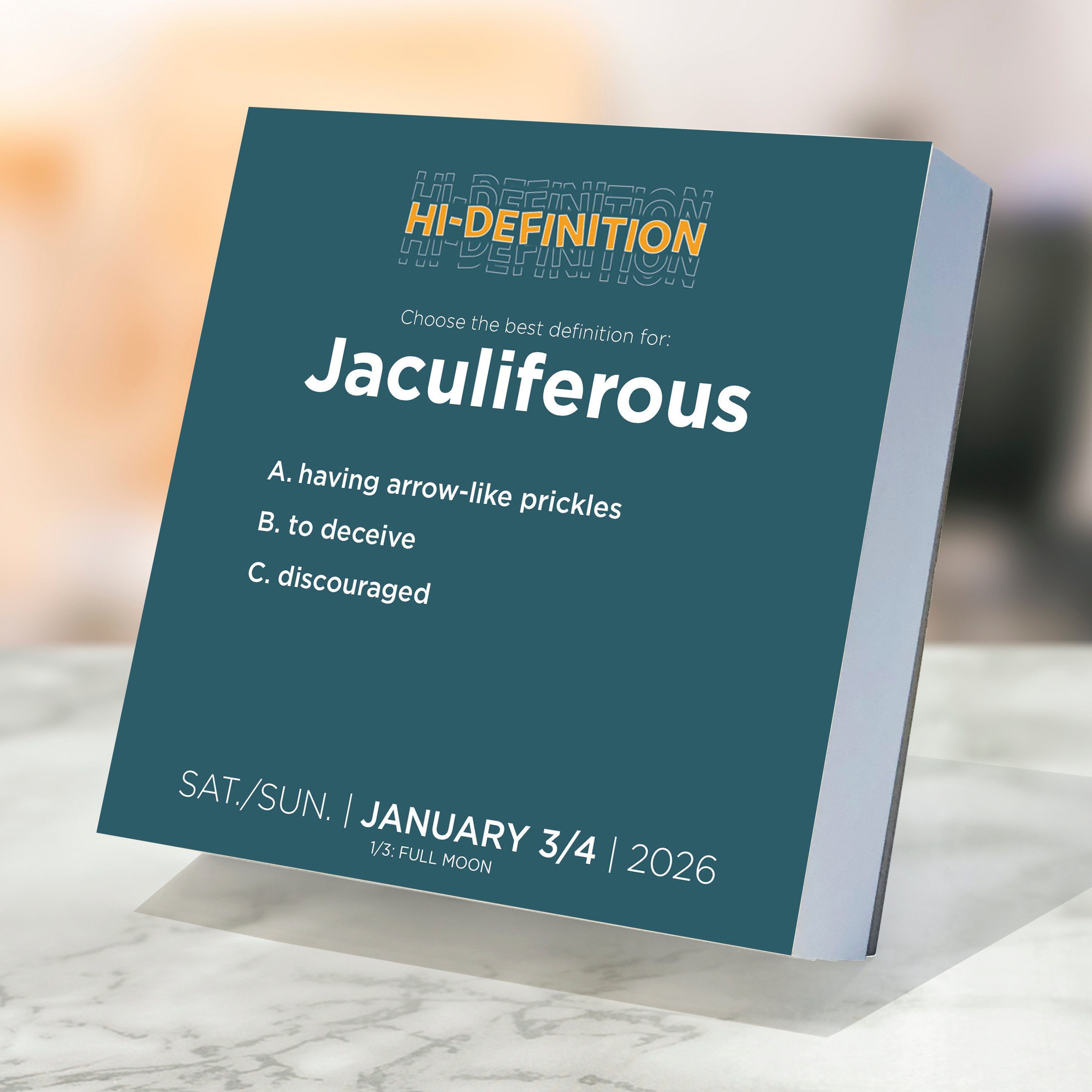 2026 Daily Word Puzzle - Daily Boxed Page-A-Day Calendar