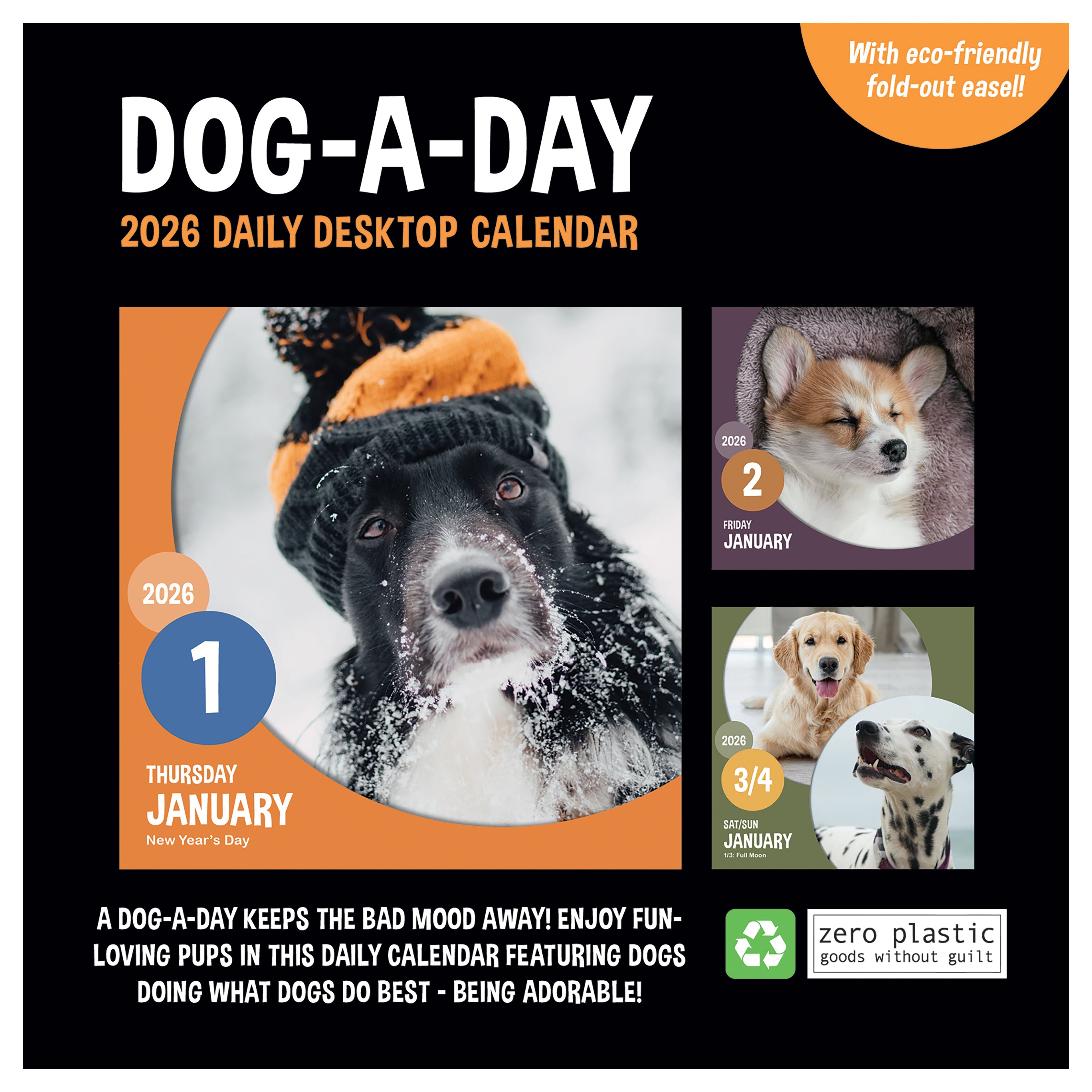 2026 Dog A Day - Daily Boxed Page-A-Day Calendar