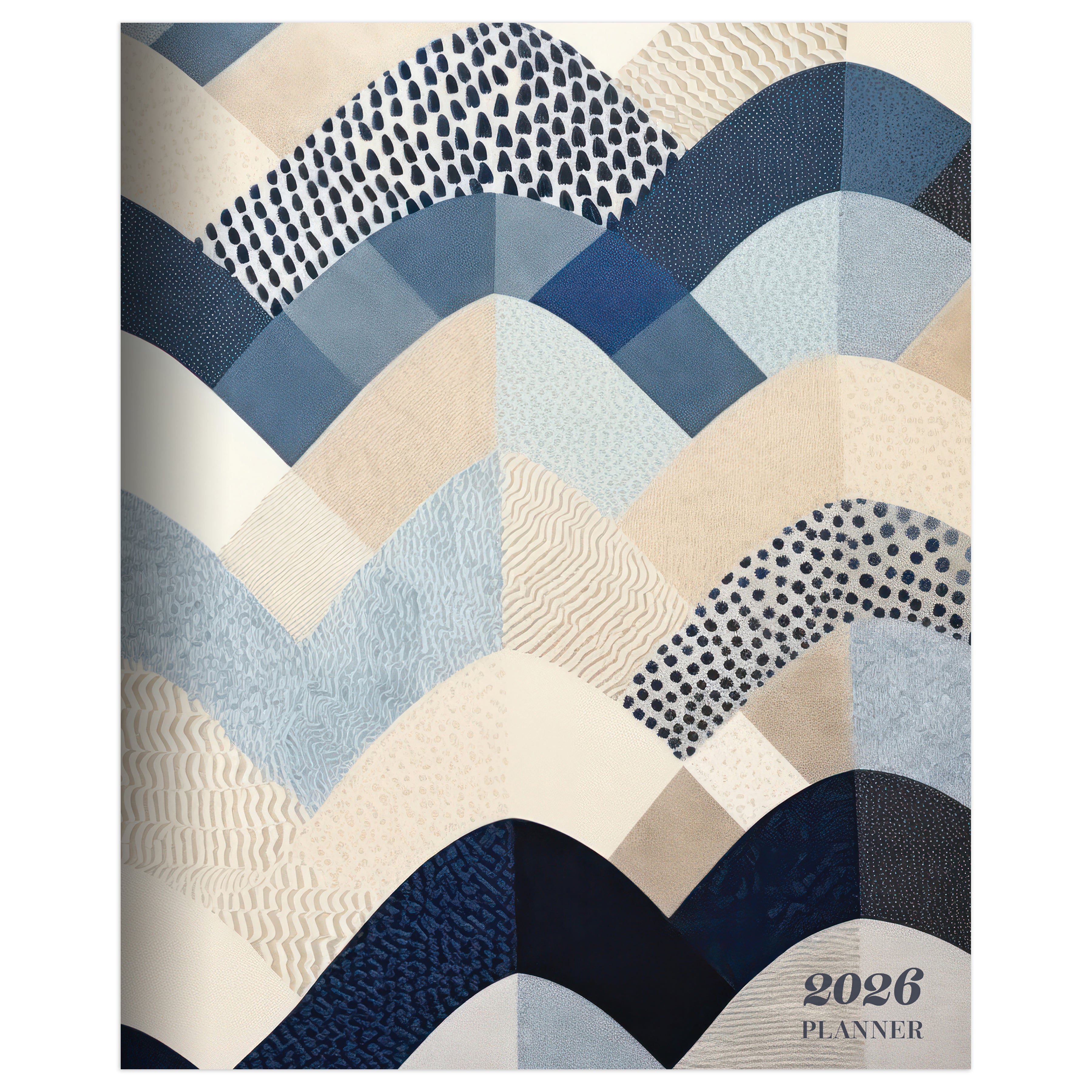 2026 Quilted Curves - Medium Monthly Diary/Planner