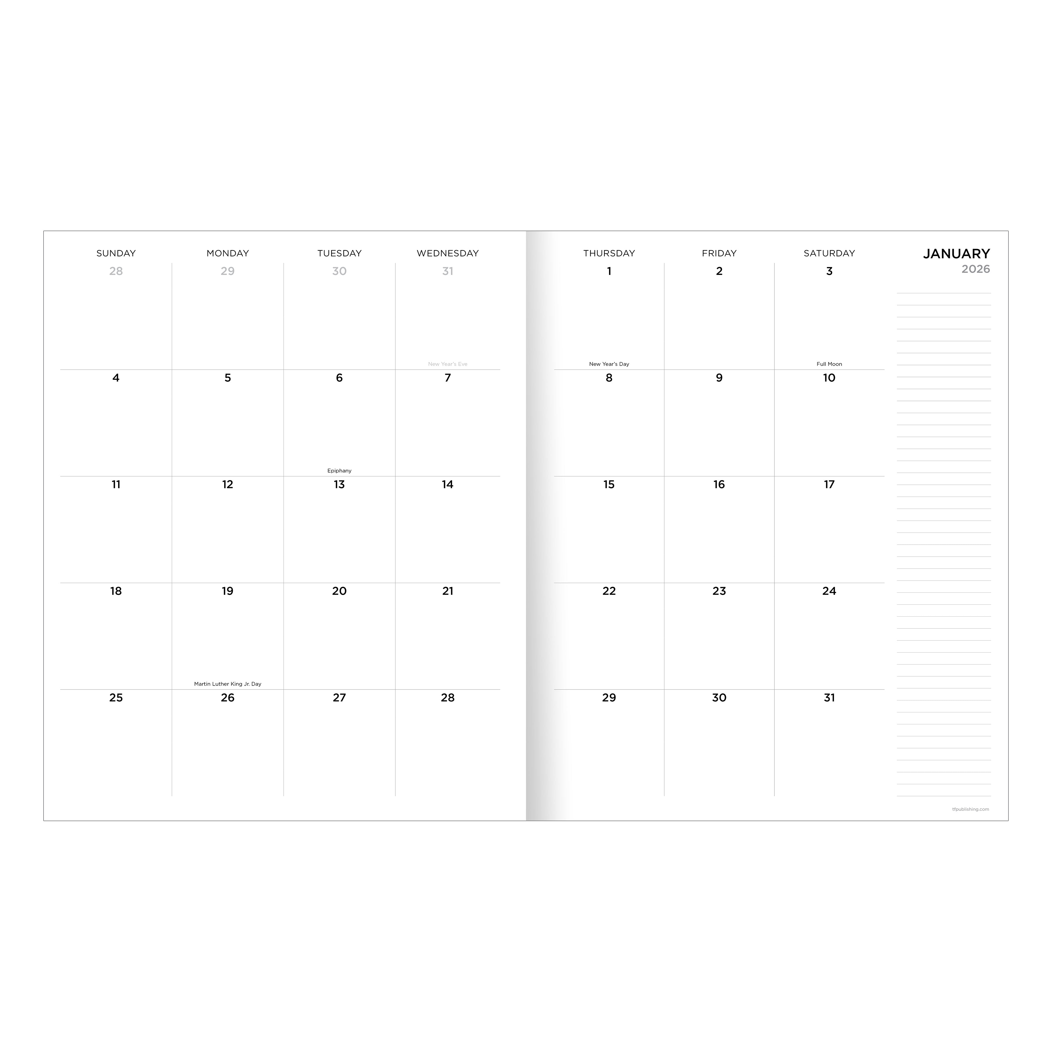 2026 Seriously Citrus - Large Monthly Diary/Planner