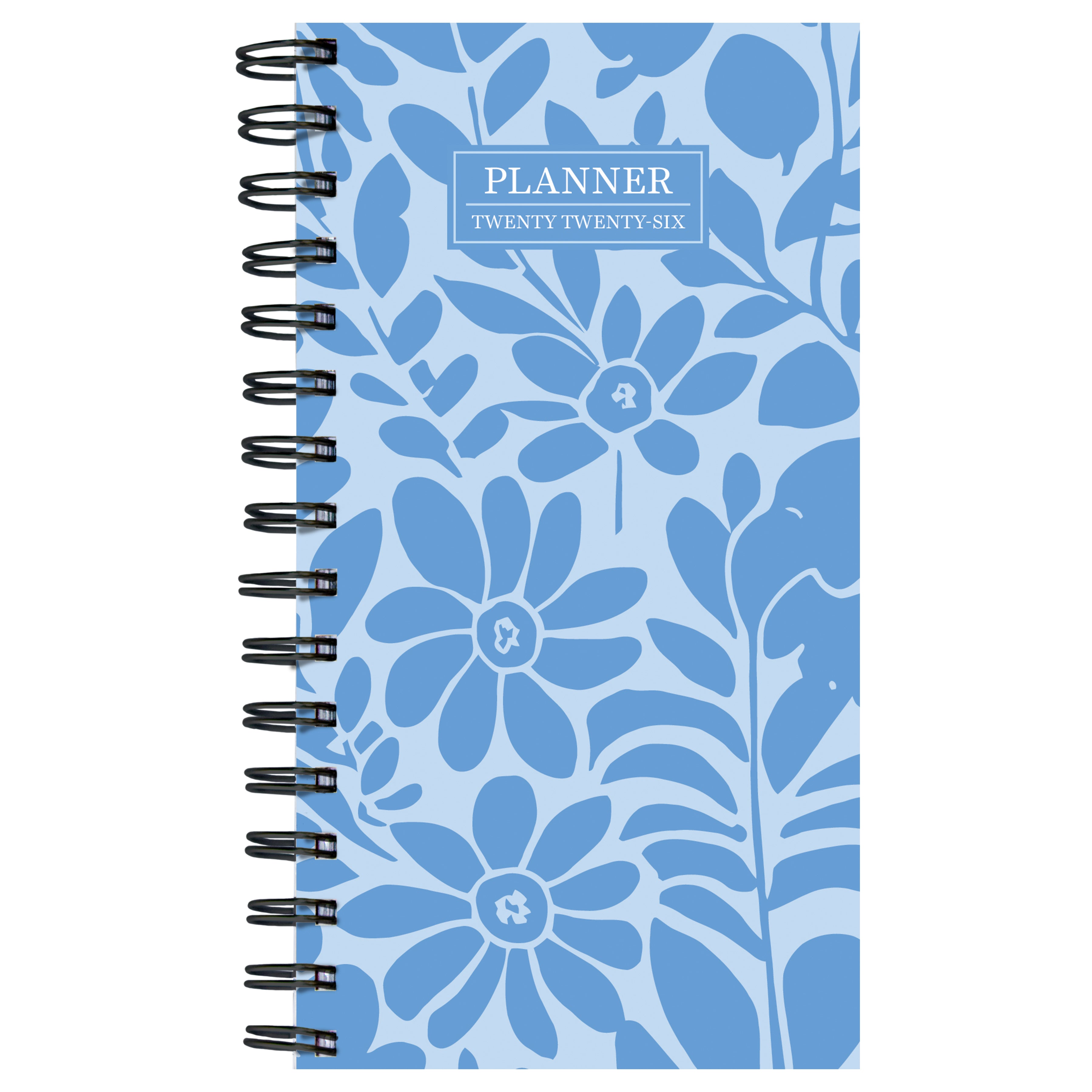 2026 Blue Blooms - Small Monthly & Weekly Pocket Diary/Planner