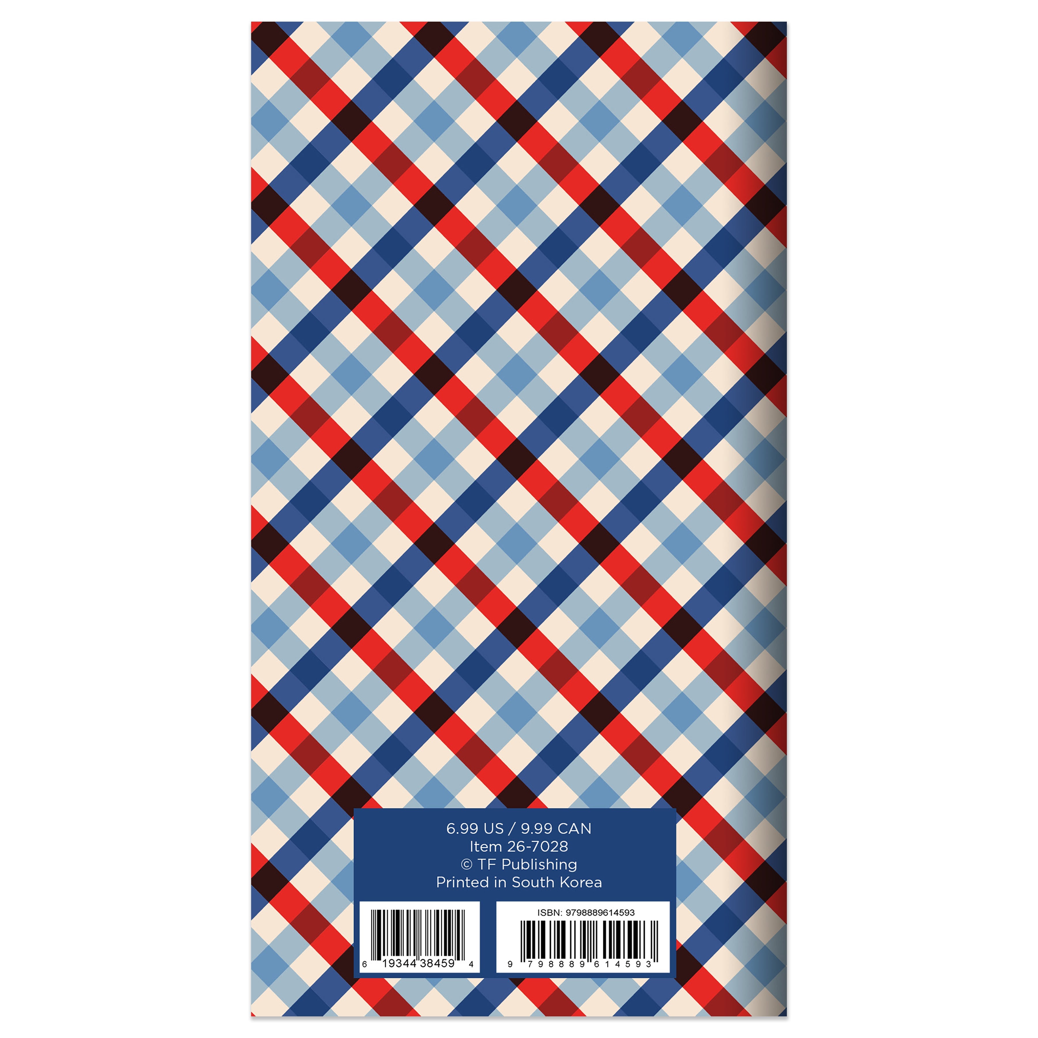 2026-2027 Patriotic Plaid - Small Monthly Pocket Diary/Planner