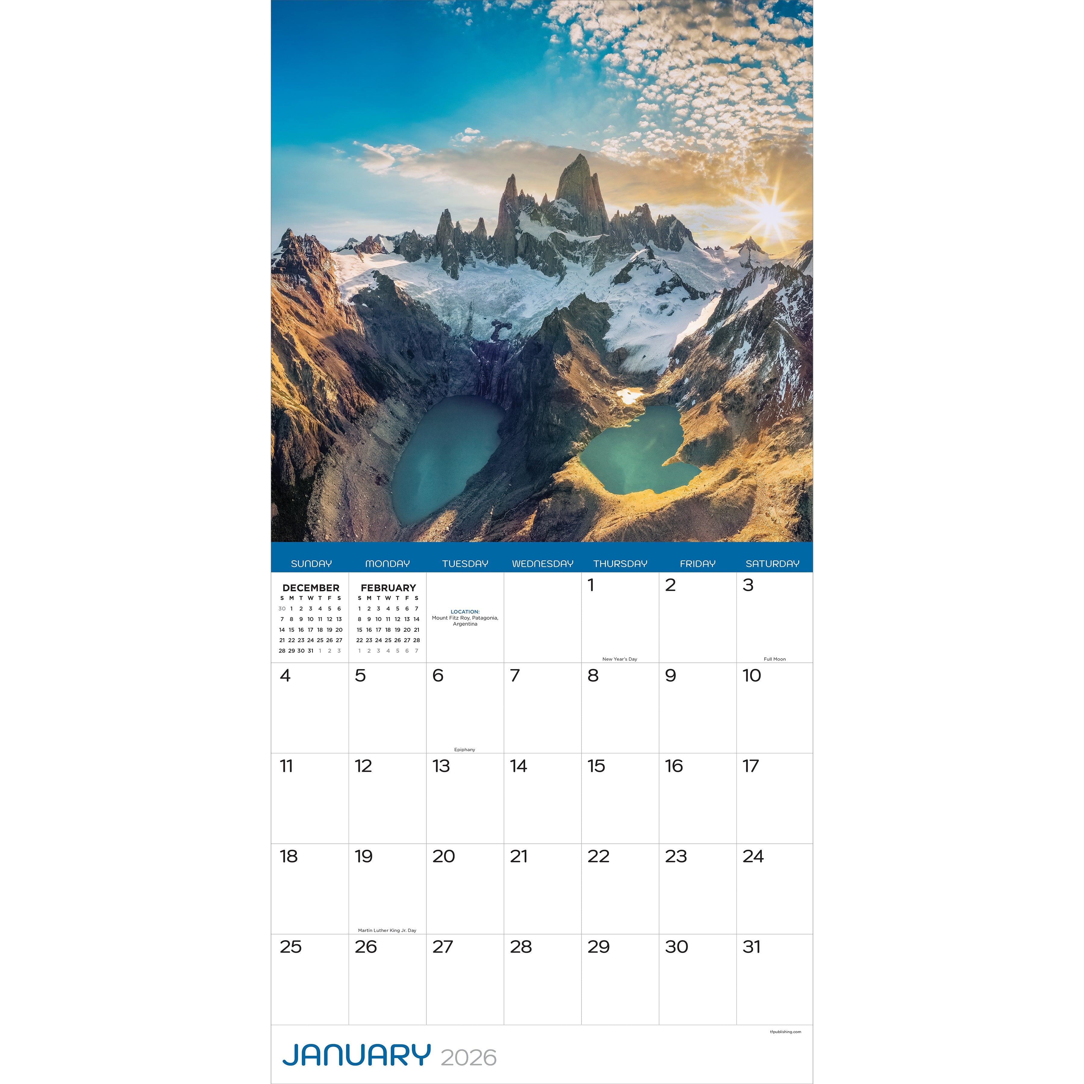 2026 Mountains - Square Wall Calendar