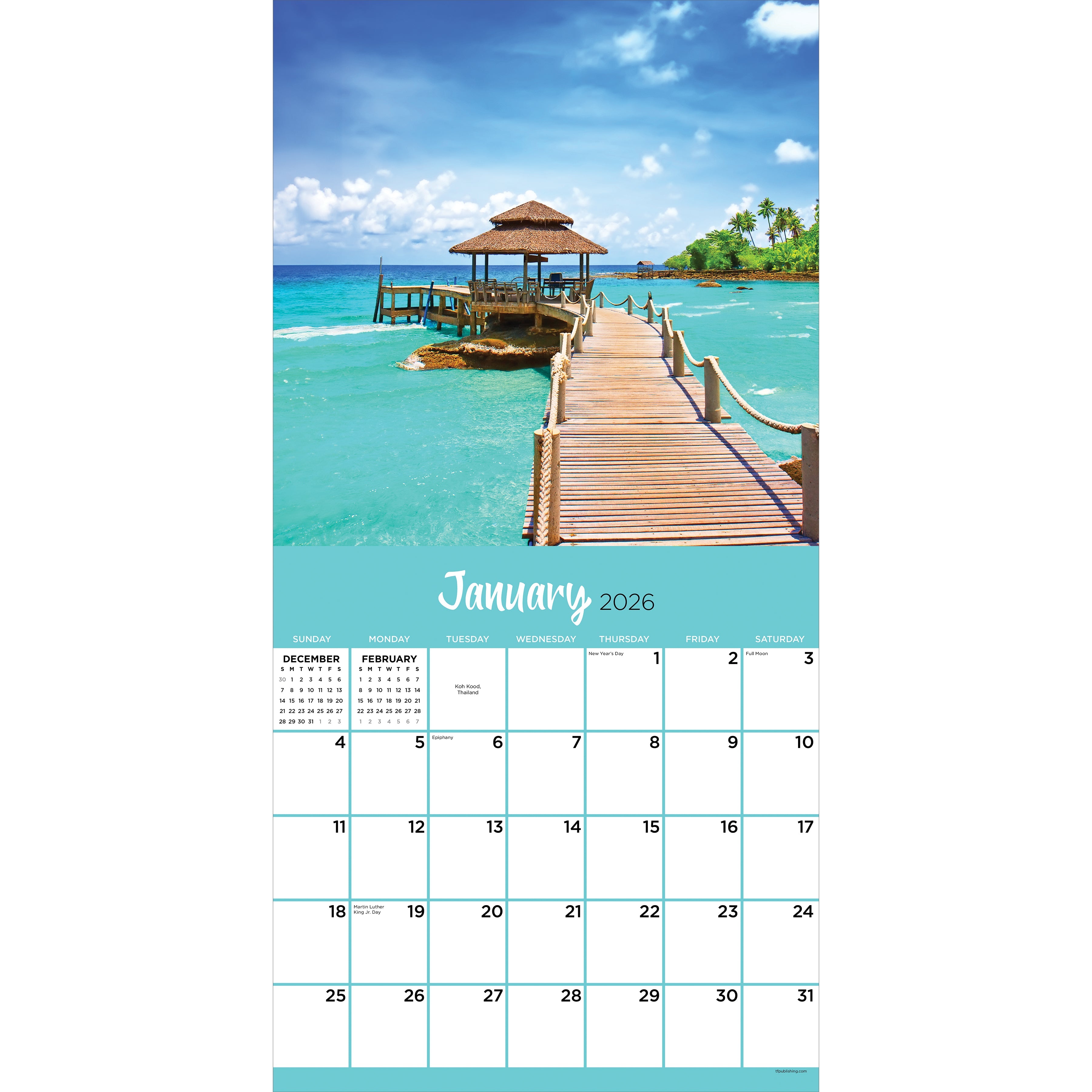 2026 Tropical Escapes - Square Wall Calendar