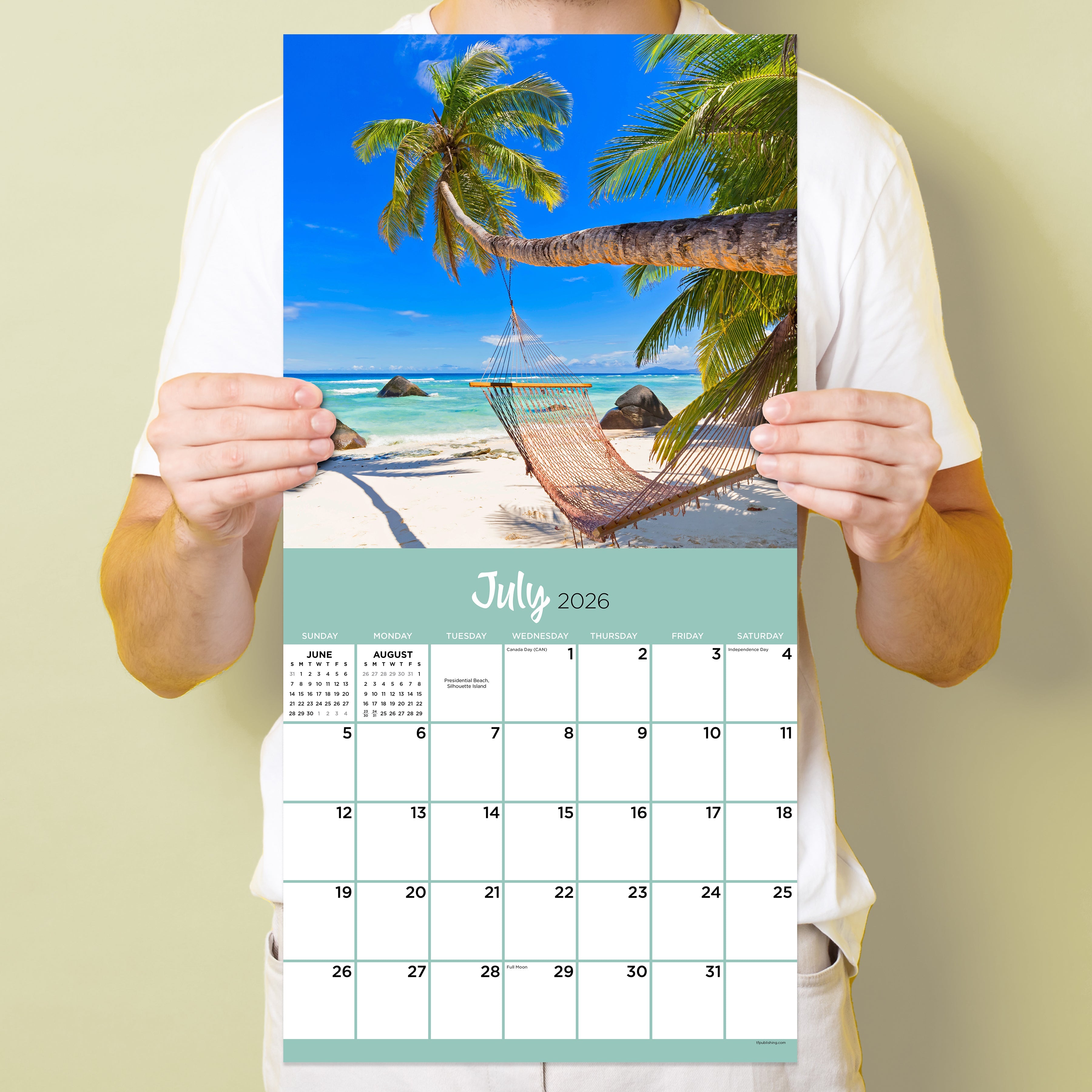 2026 Tropical Escapes - Square Wall Calendar