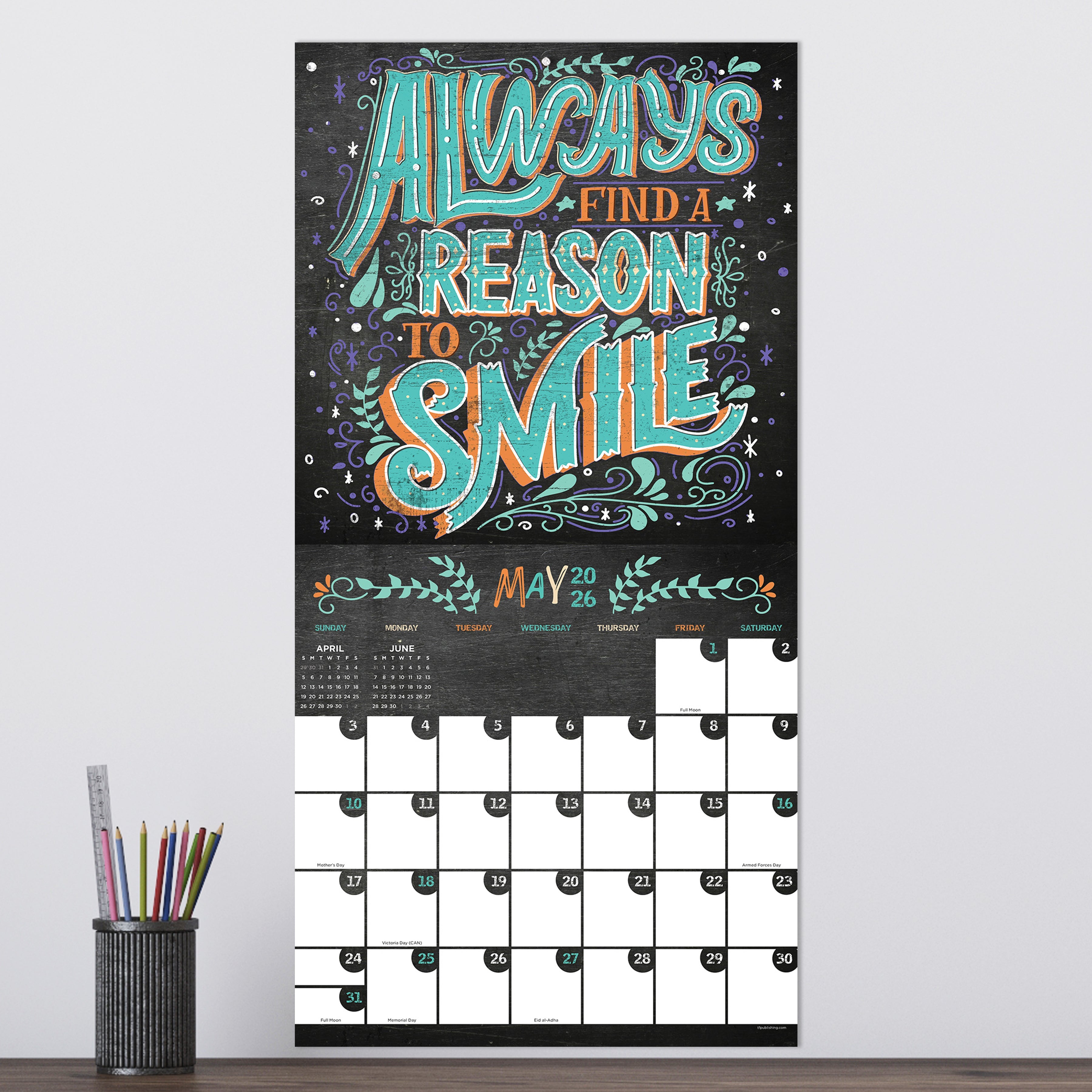 2026 Chalk It Up - Square Wall Calendar