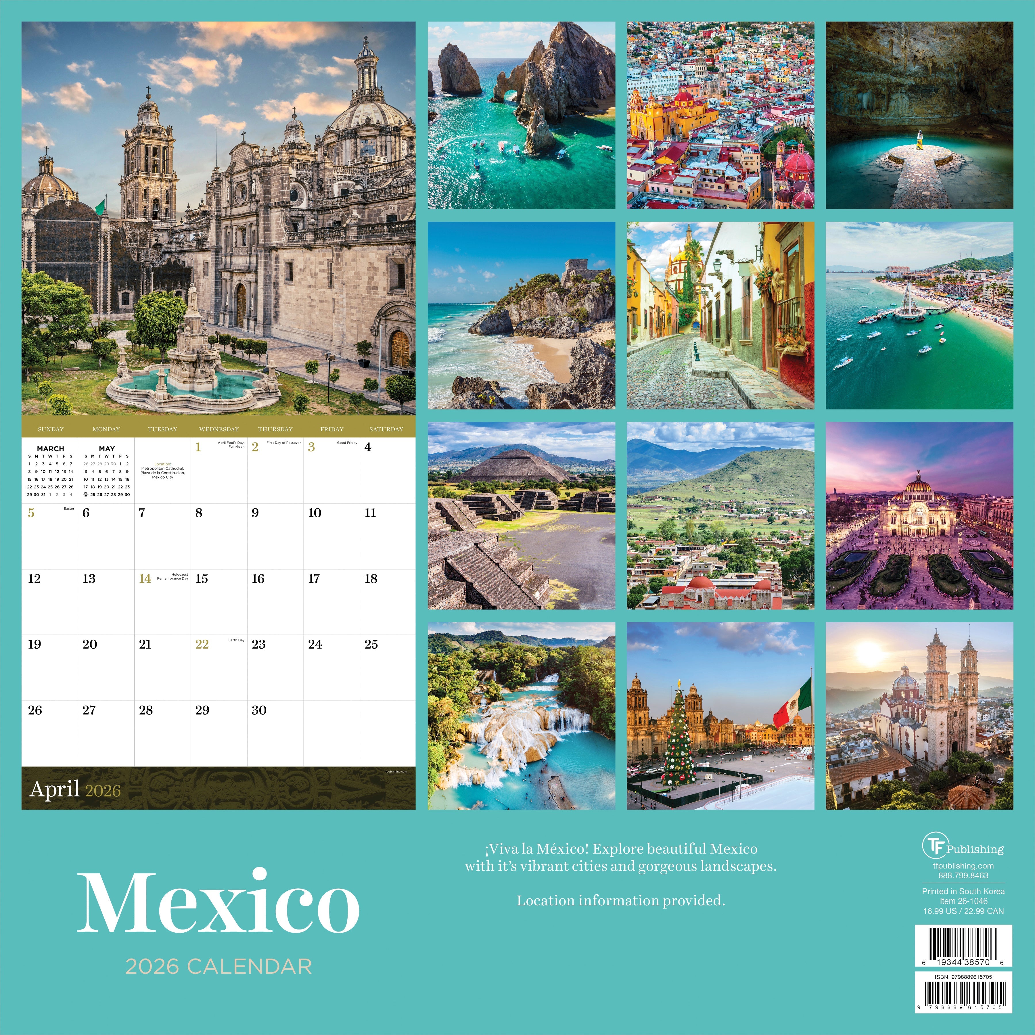 2026 Mexico - Square Wall Calendar