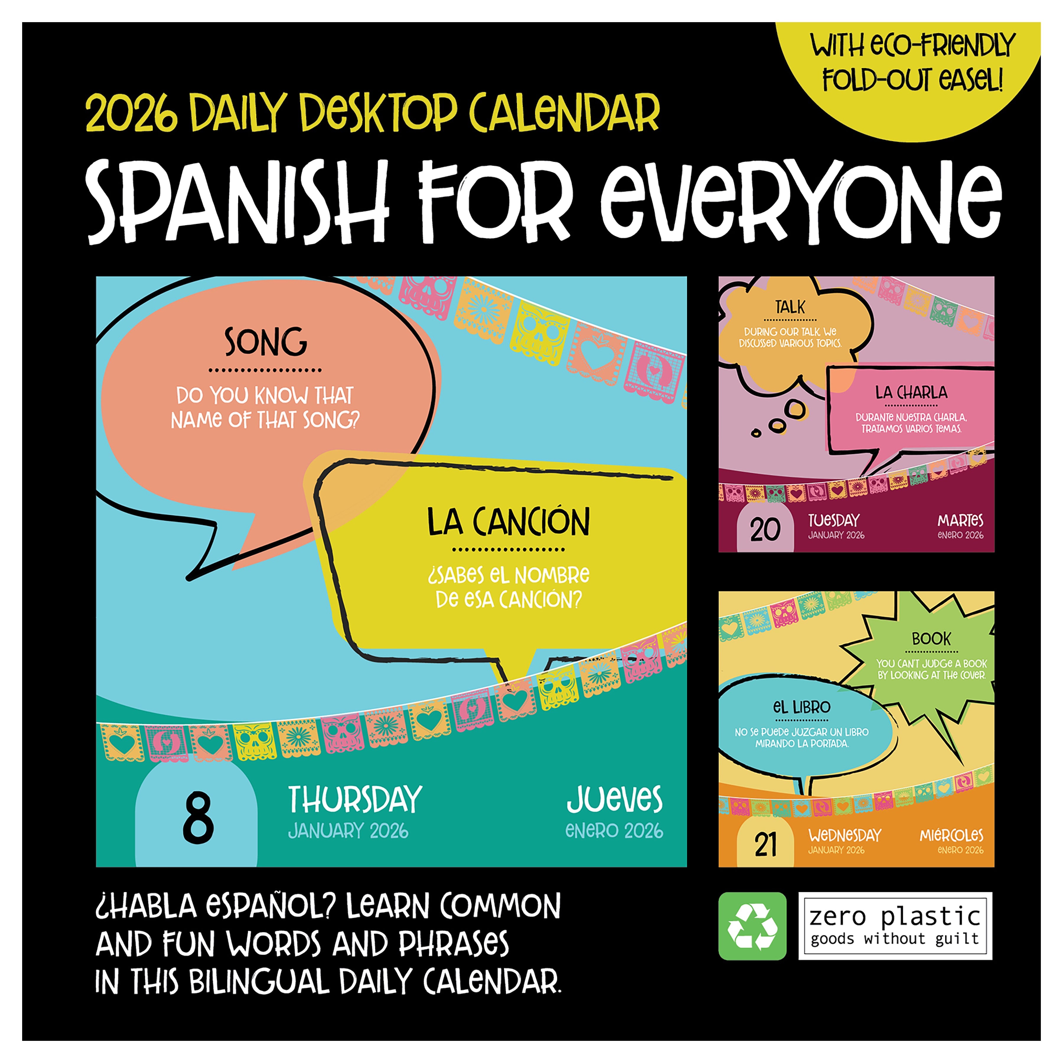 2026 Spanish Words - Daily Boxed Page-A-Day Calendar