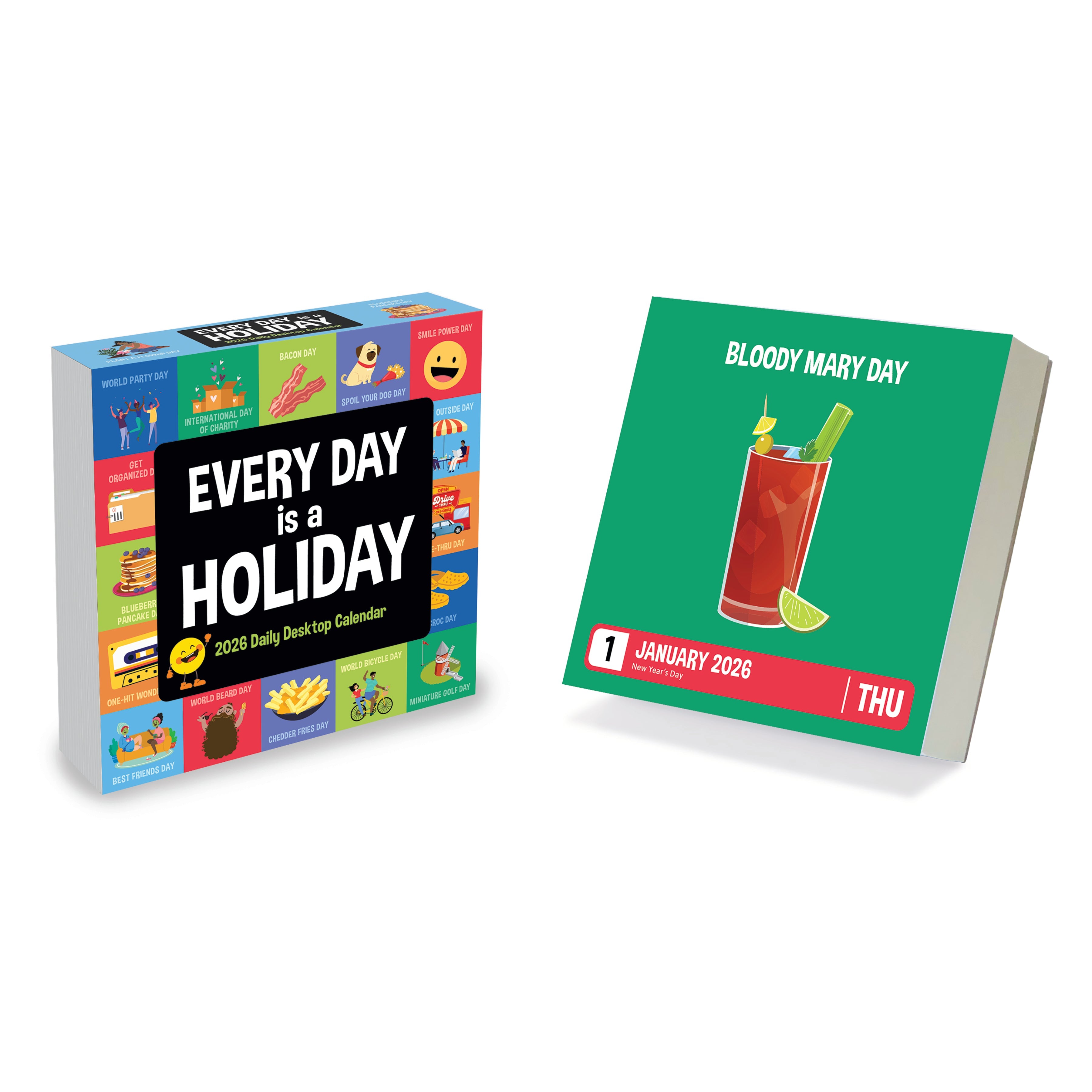 2026 Every Day's A Holiday - Daily Boxed Page-A-Day Calendar