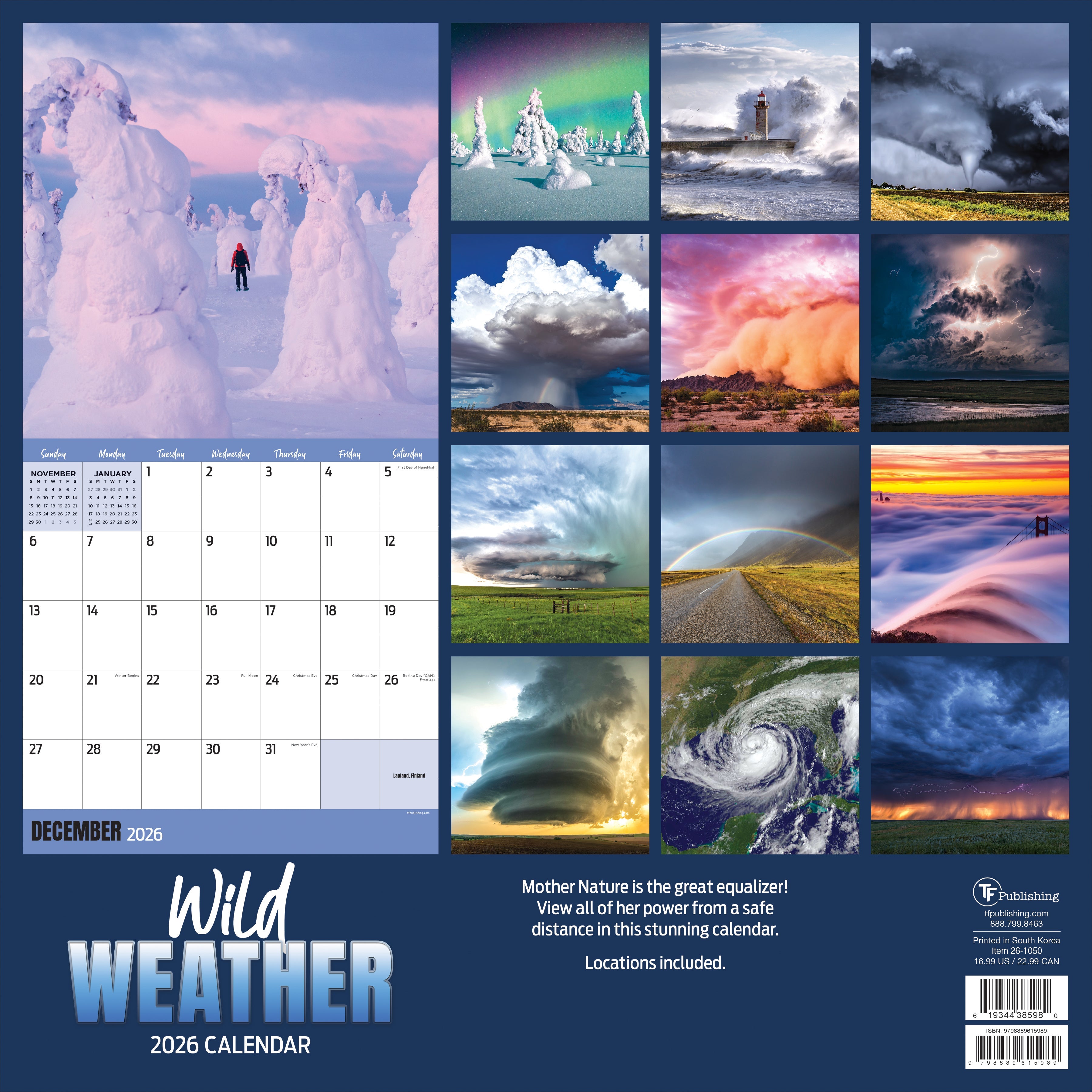 2026 Weather - Square Wall Calendar