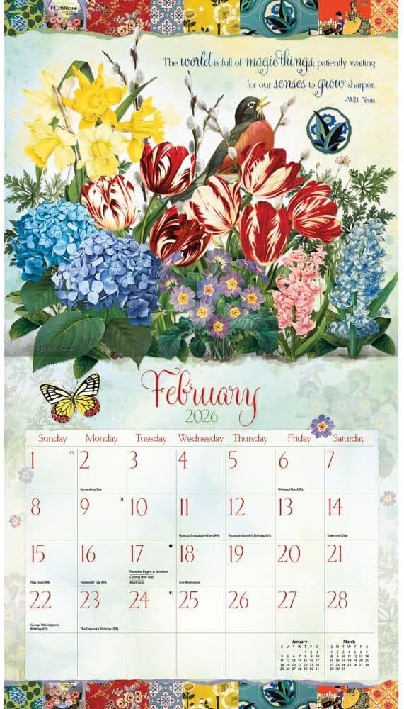 2026 LANG Garden Botanicals - Deluxe Wall Calendar