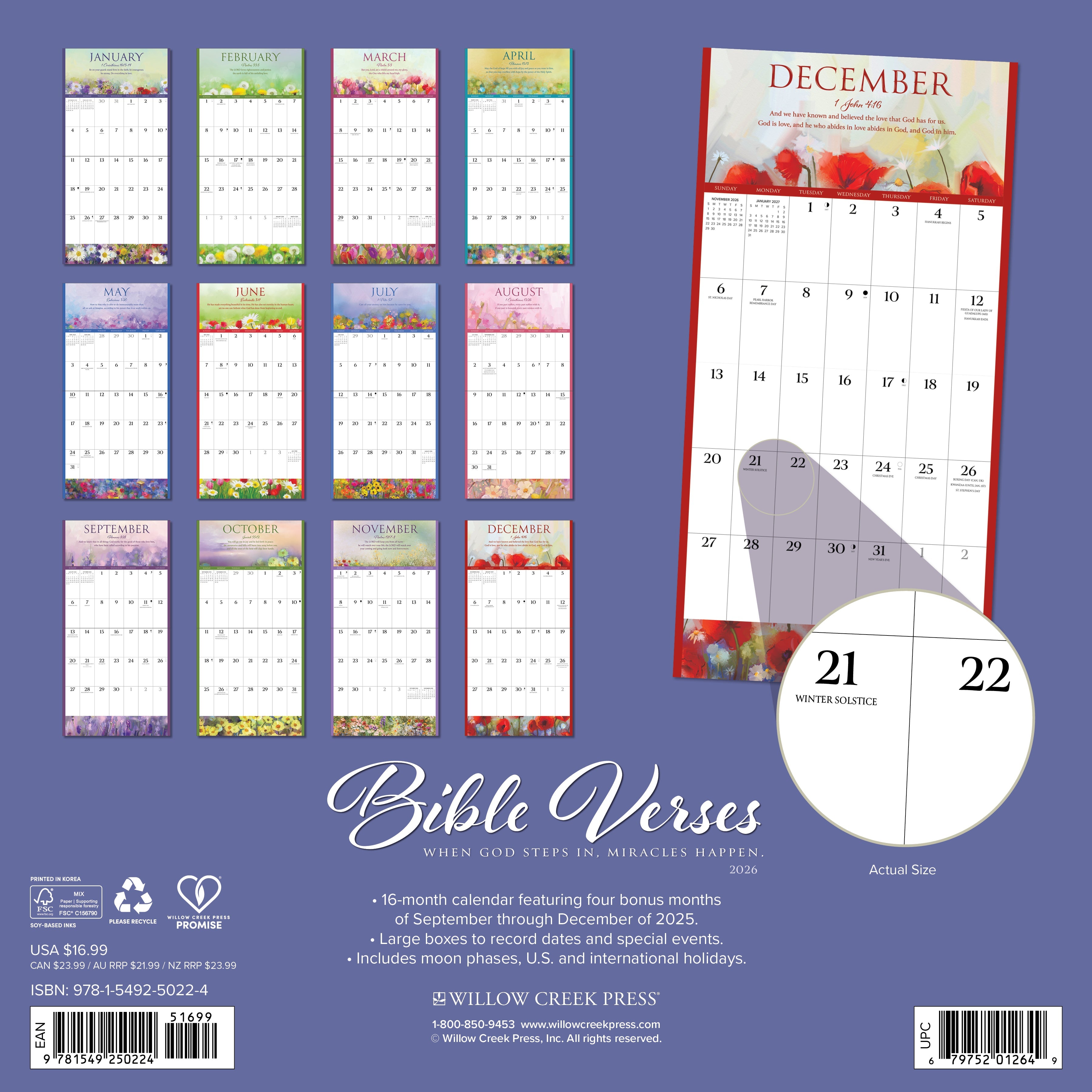 2026 Bible Verses - Square Wall