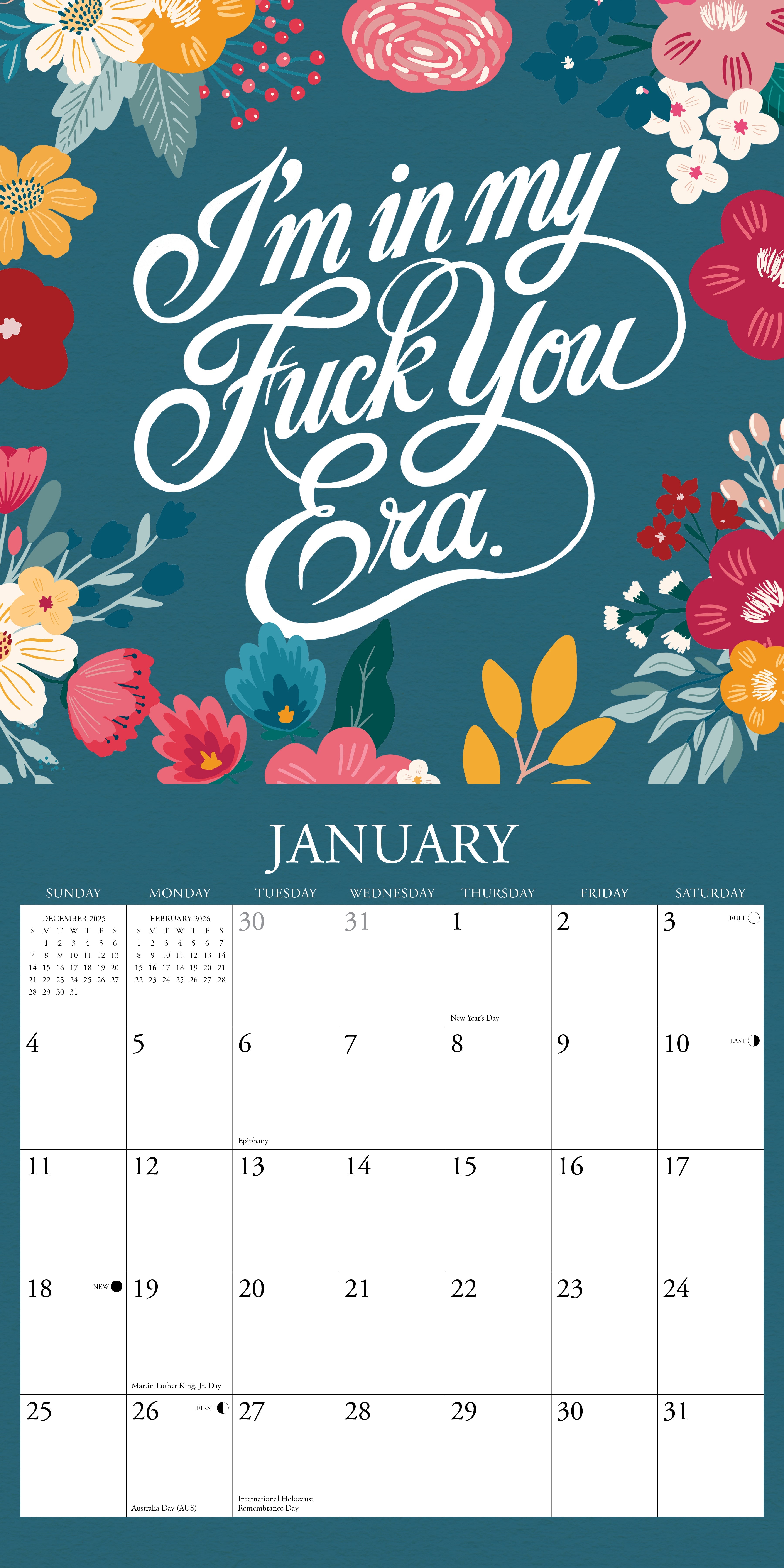 2026 F*CK IT Floral - Square Wall