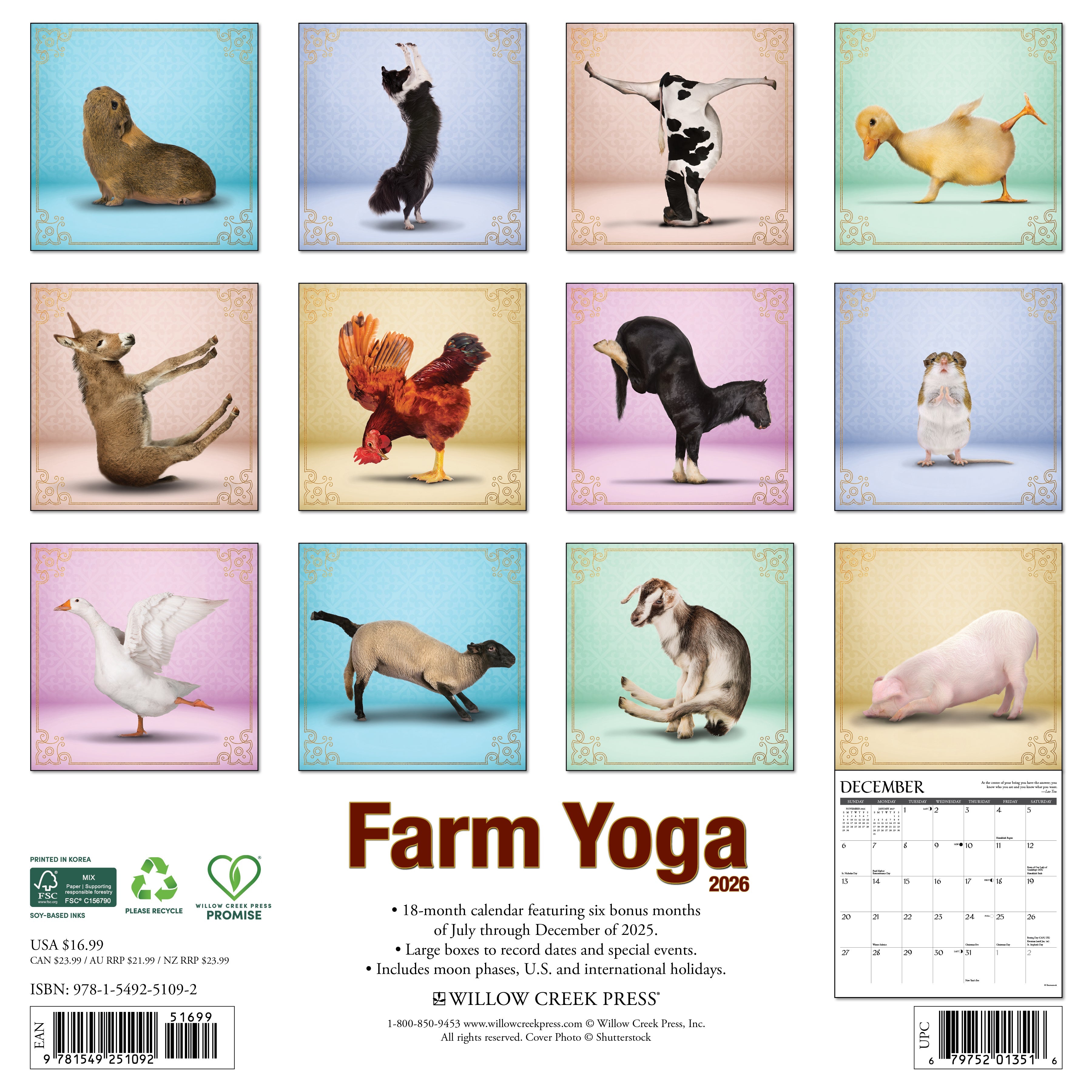 2026 Farm Yoga - Square Wall
