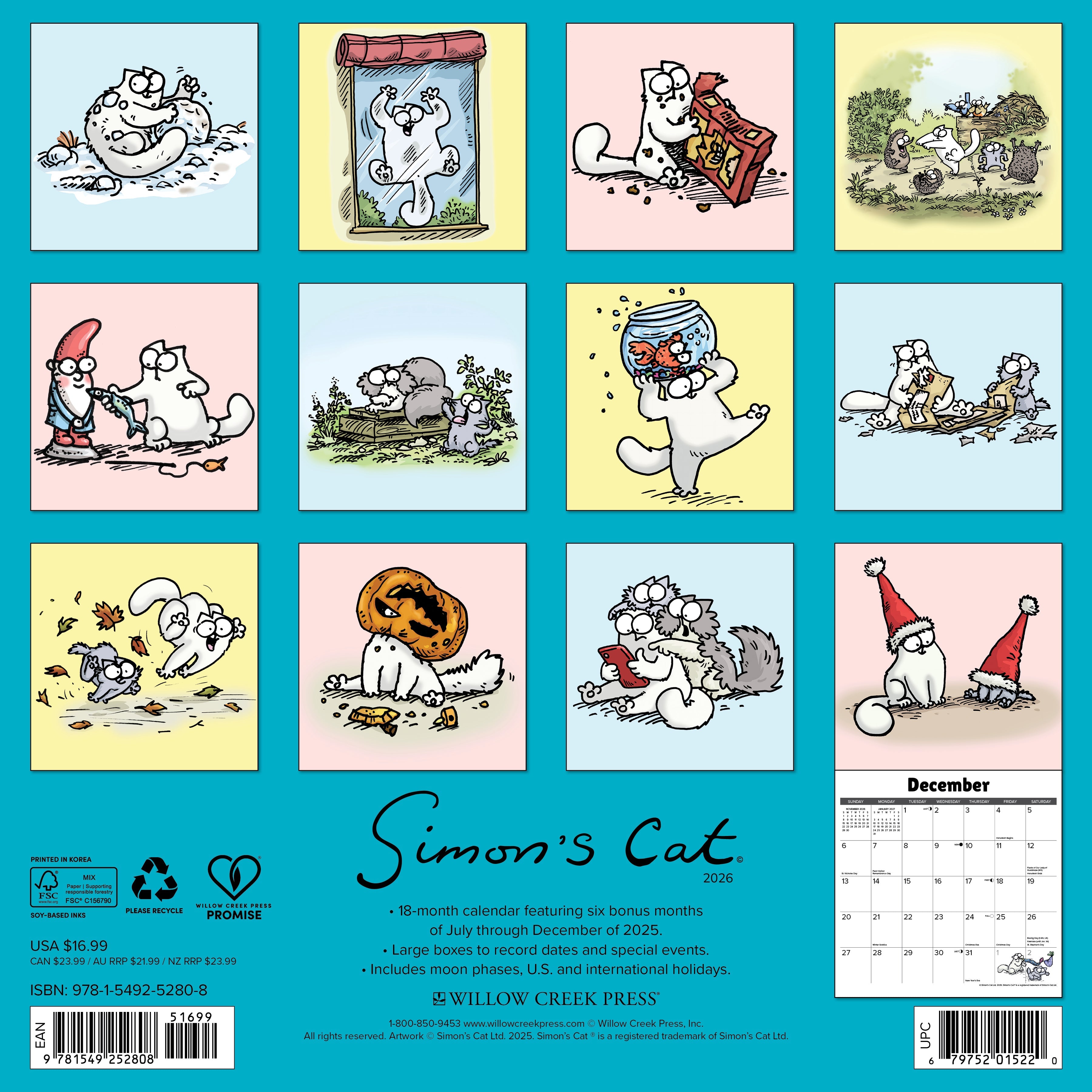 2026 Simon's Cat - Square Wall