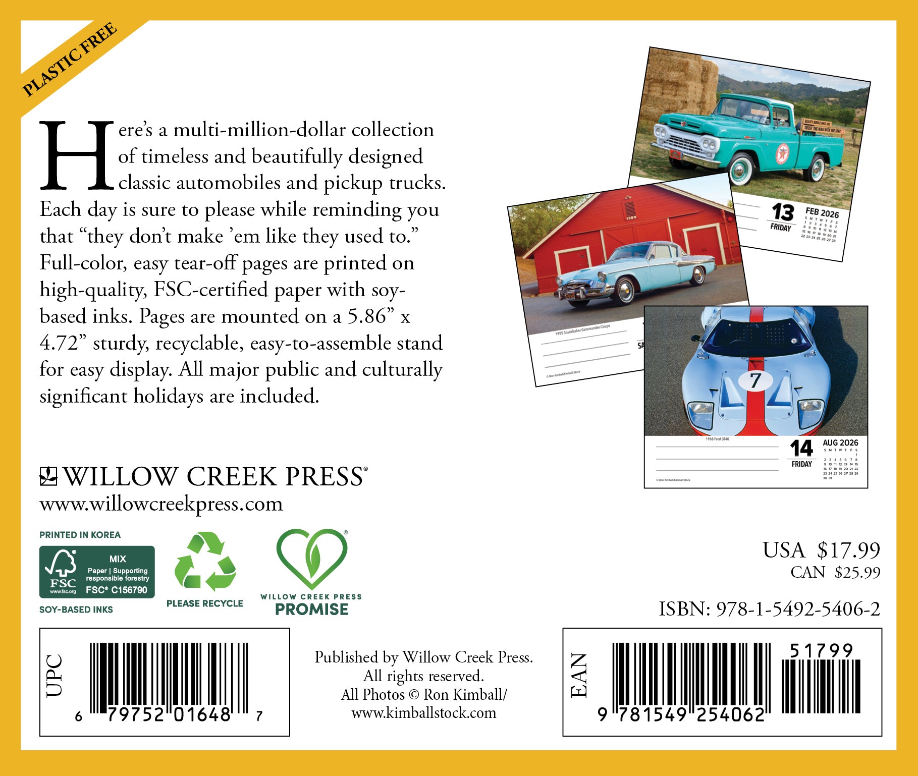 2026 Classic Cars & Trucks - Boxed Page-A-Day