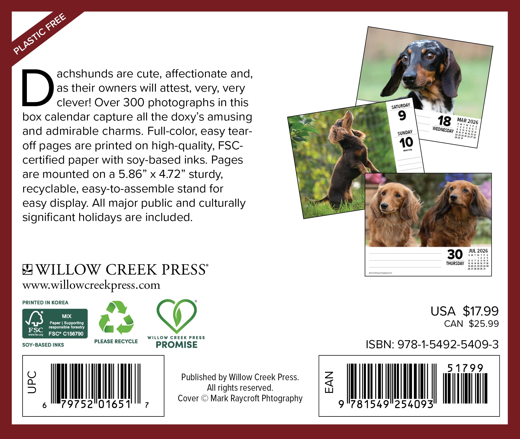 2026 Dachshunds - Boxed Page-A-Day