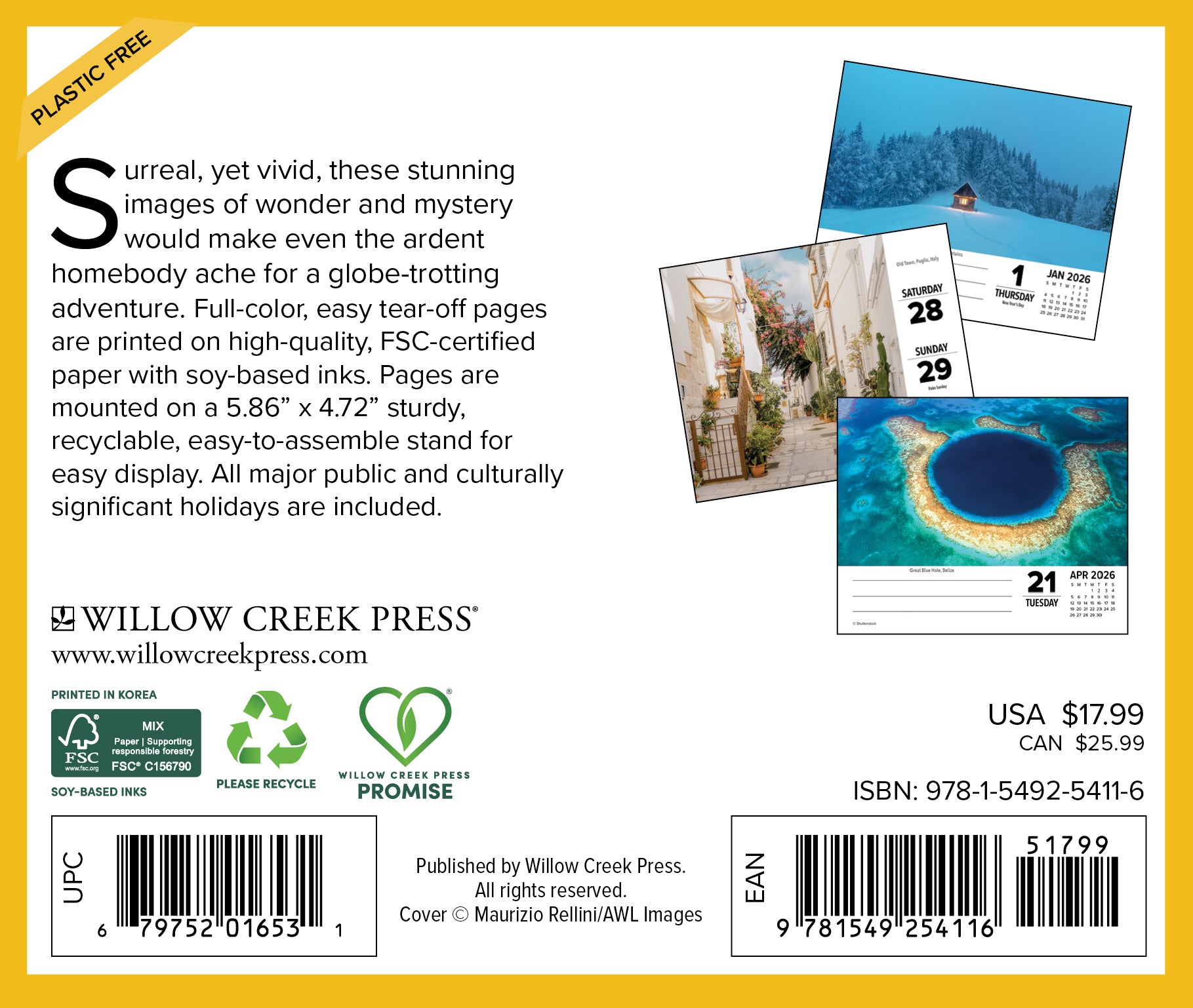 2026 Daily Destinations - Boxed Page-A-Day