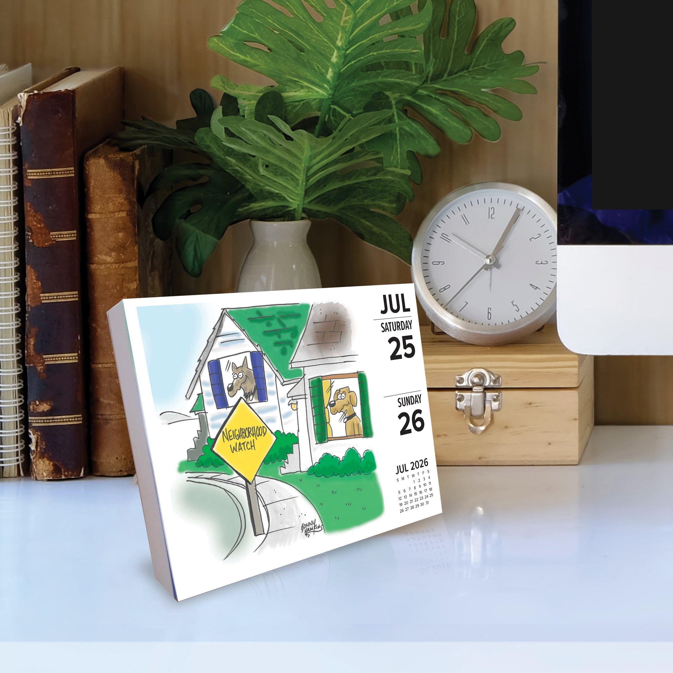 2026 Dog Cartoon-a-Day by Jonny Hawkins - Boxed Page-A-Day