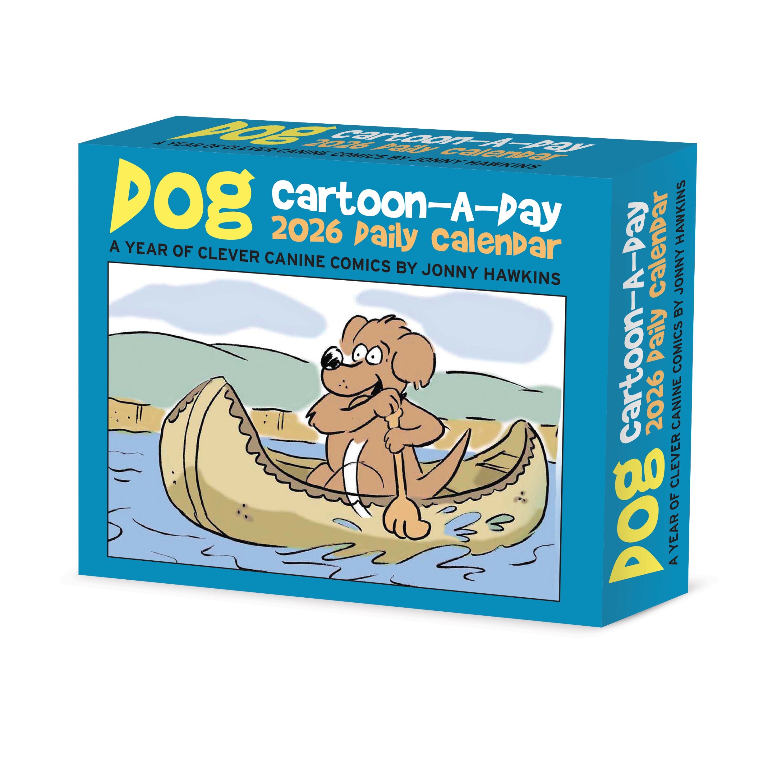 2026 Dog Cartoon-a-Day by Jonny Hawkins - Boxed Page-A-Day