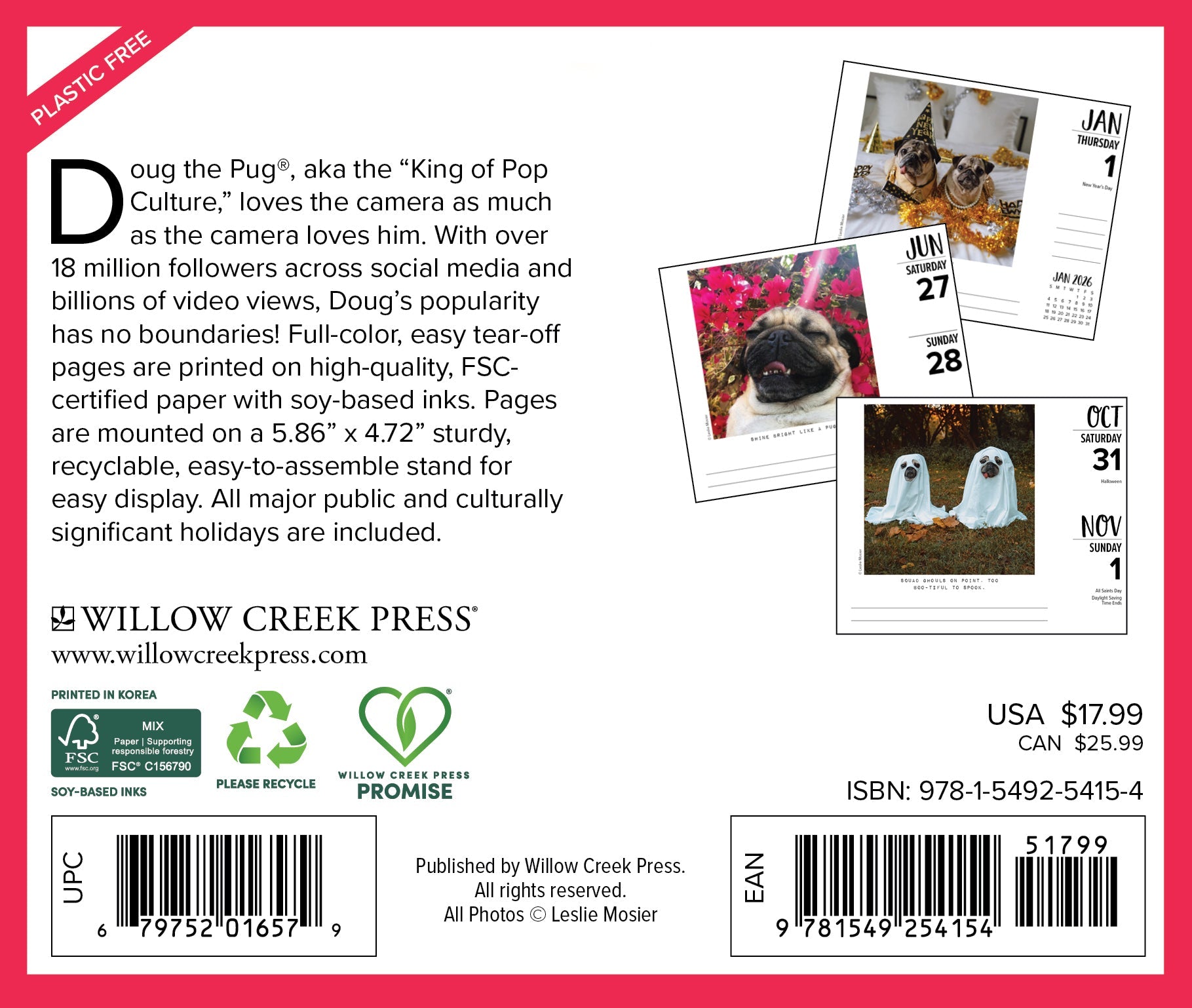 2026 Doug the Pug -USA - Boxed Page-A-Day