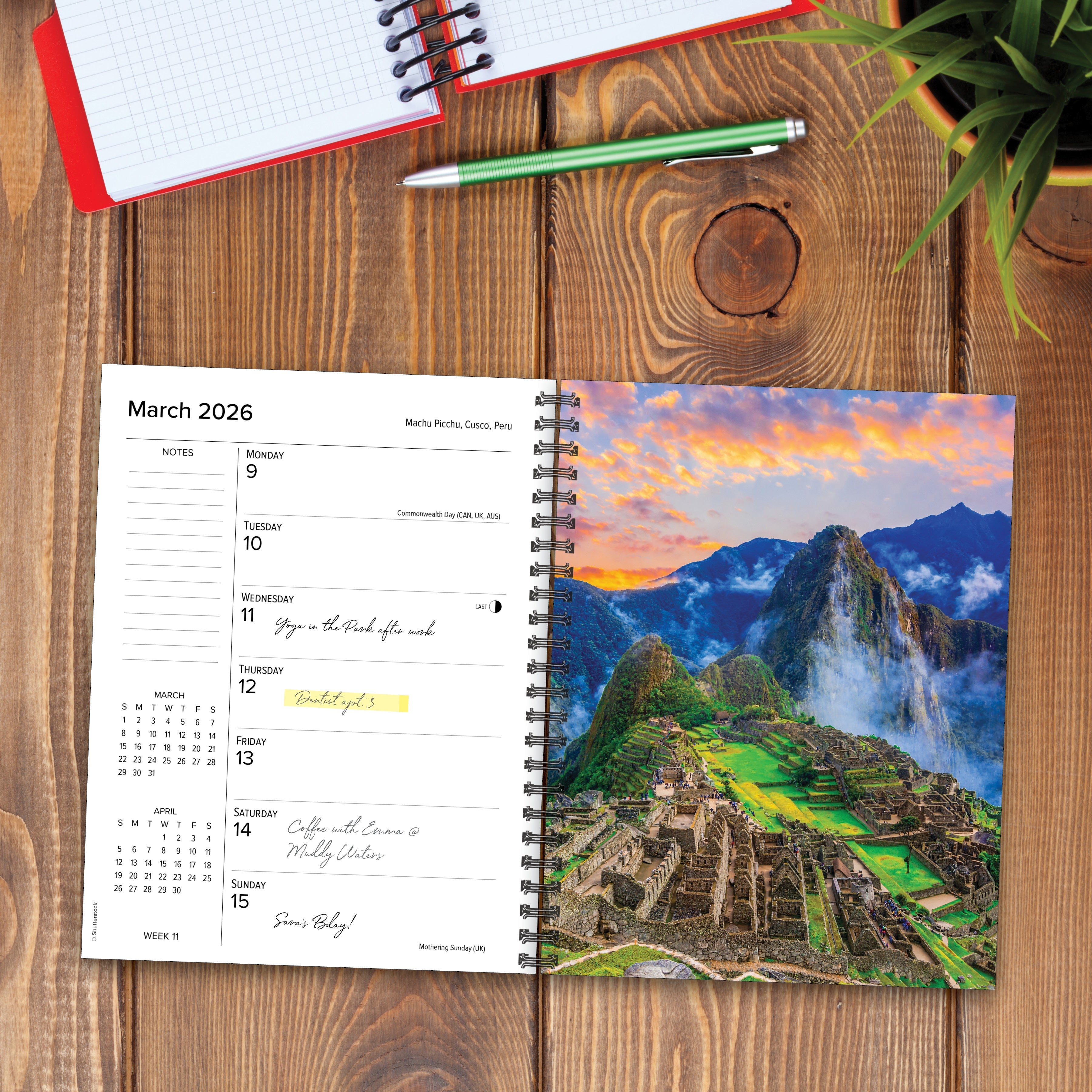2026 Destinations - Weekly Diary/Planner