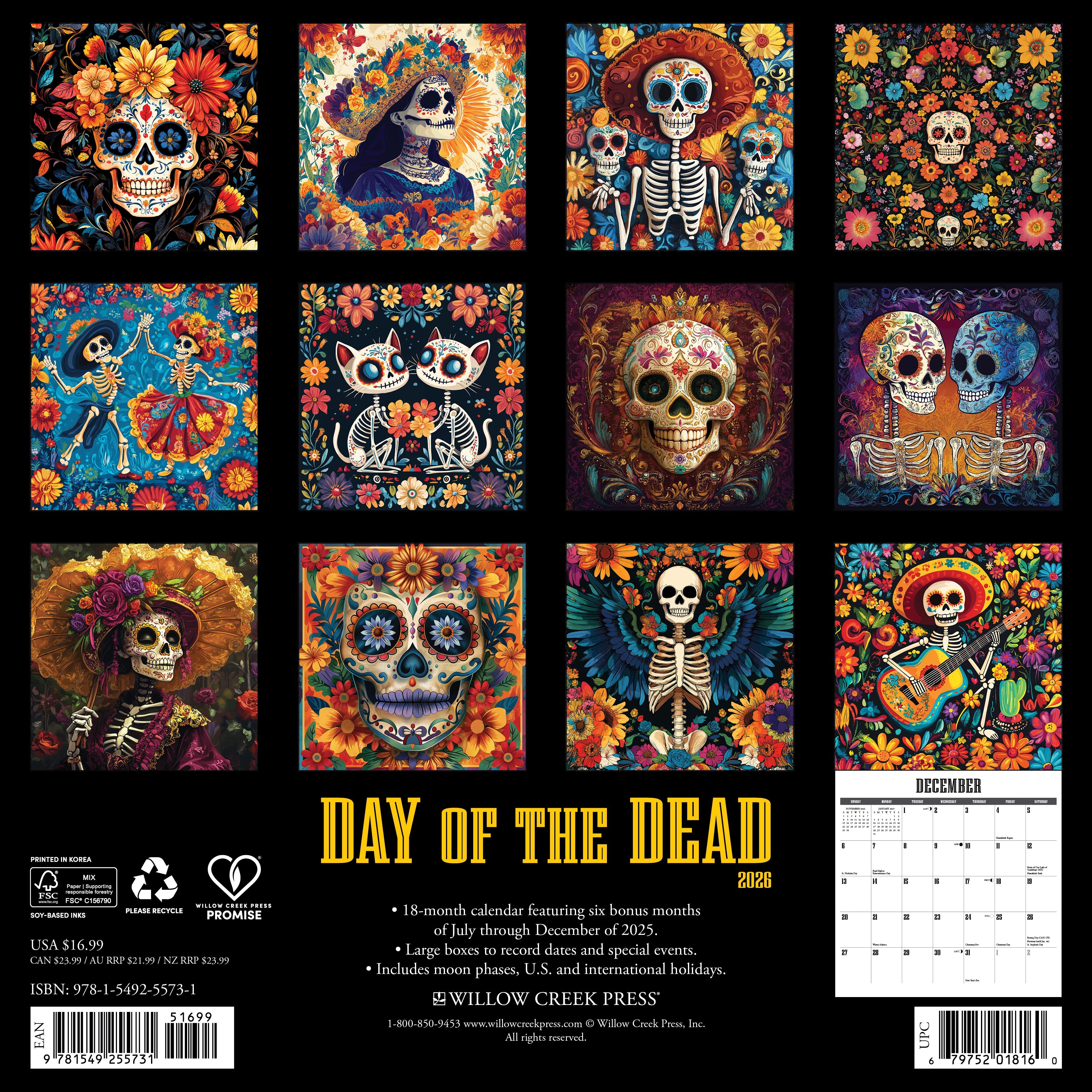 2026 Day of the Dead - Square Wall