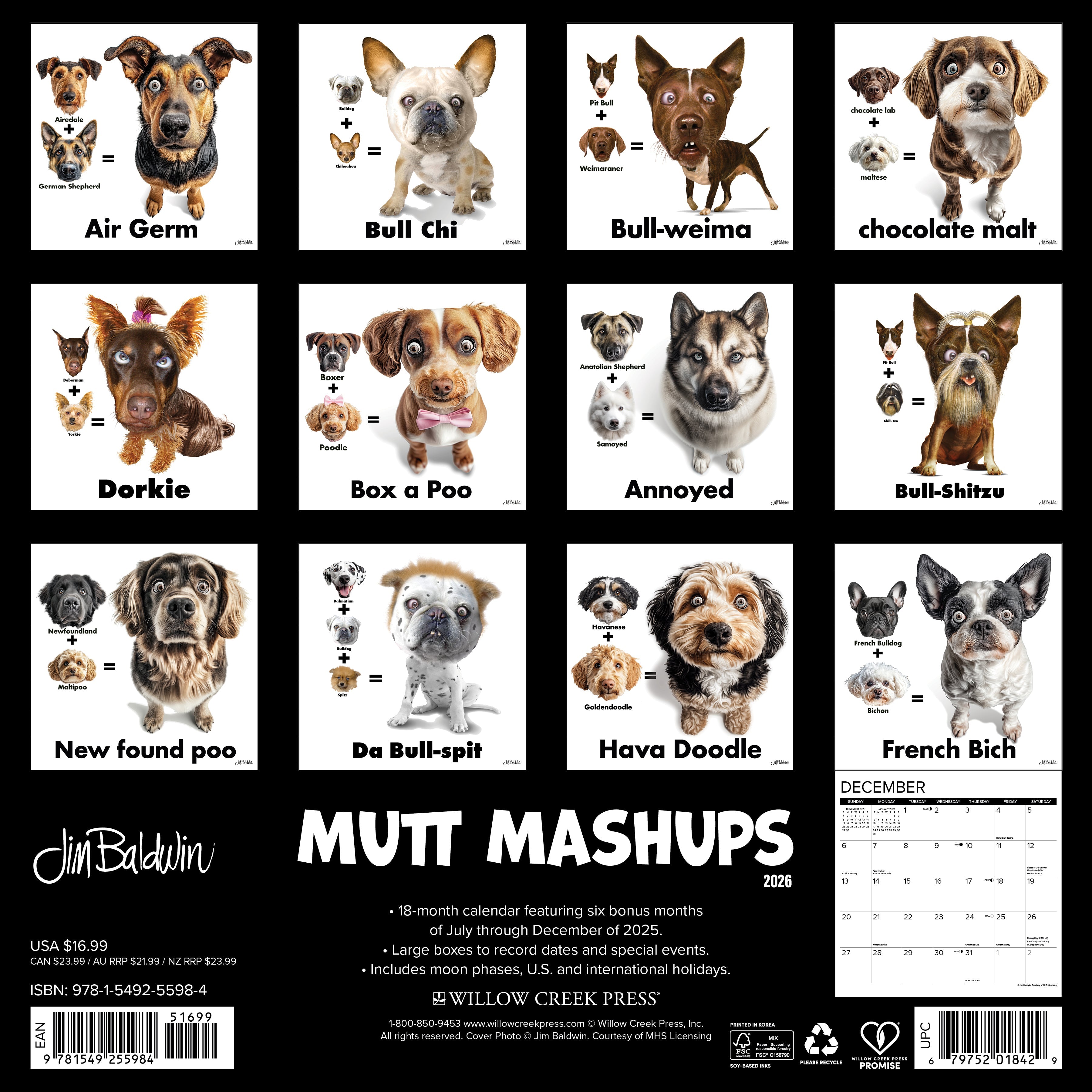 2026 Mutt Mashups - Square Wall