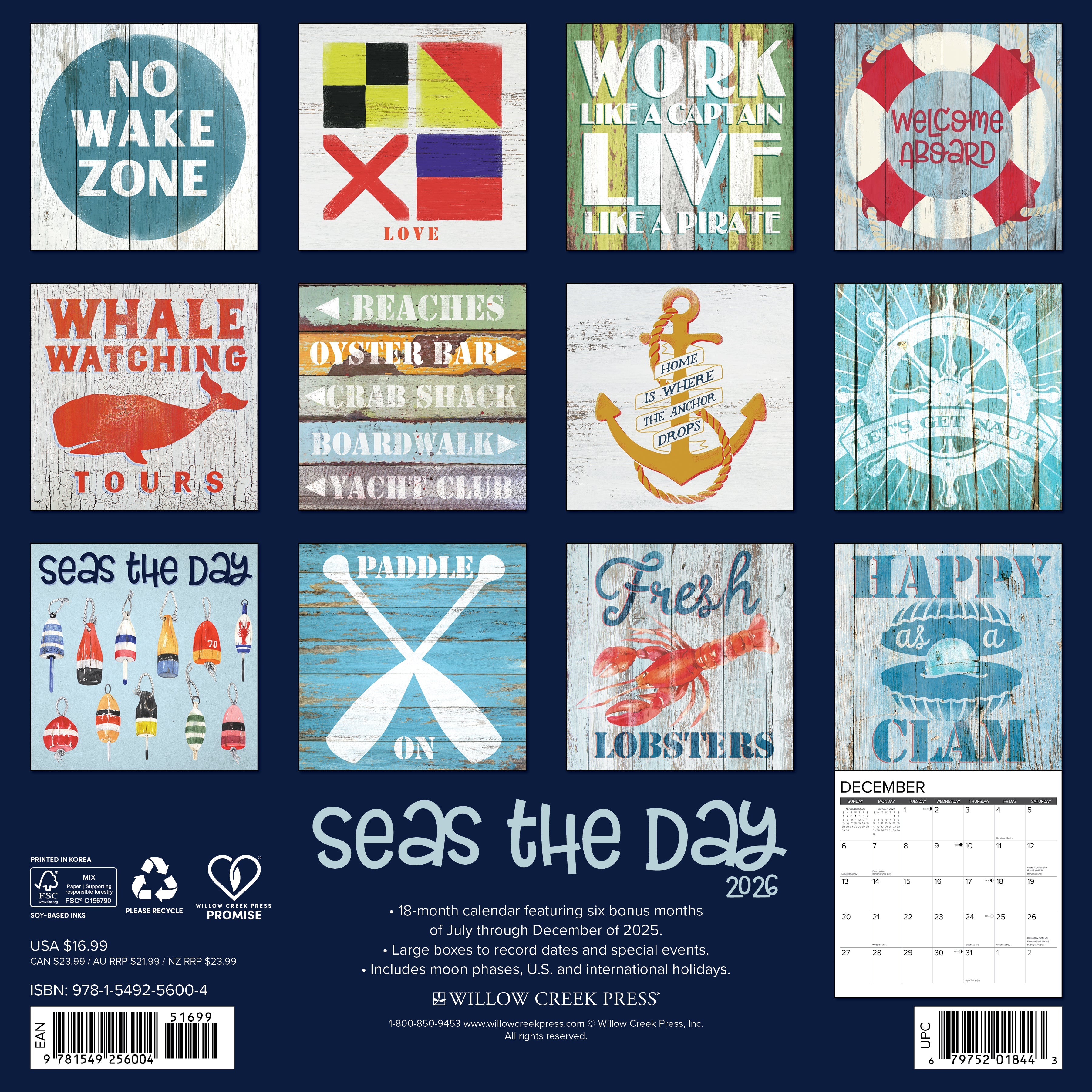 2026 Seas the Day - Square Wall