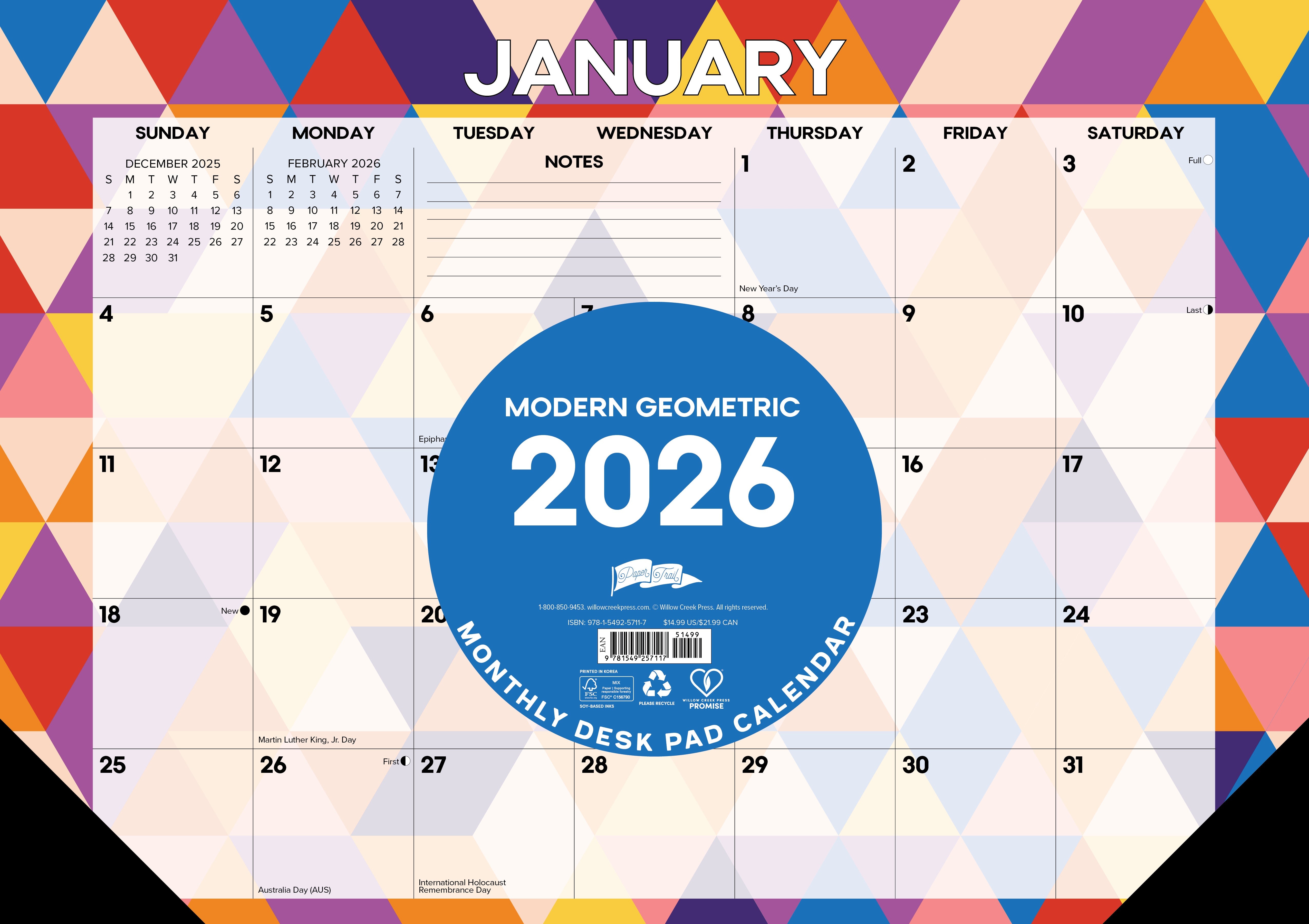 2026 Modern Geometric - Desk Pad
