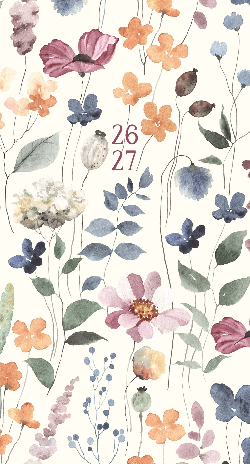 2026-2027 Feminine Floral - Monthly Pocket Diary/Planner