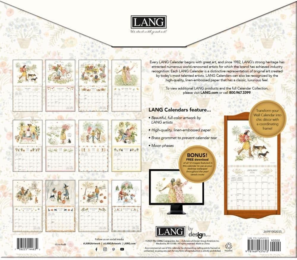2026 LANG Blissful Moments - Deluxe Wall Calendar