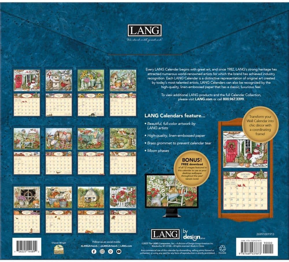 2026 LANG Heart & Home - Deluxe Wall Calendar - DAMAGED PACKAGING